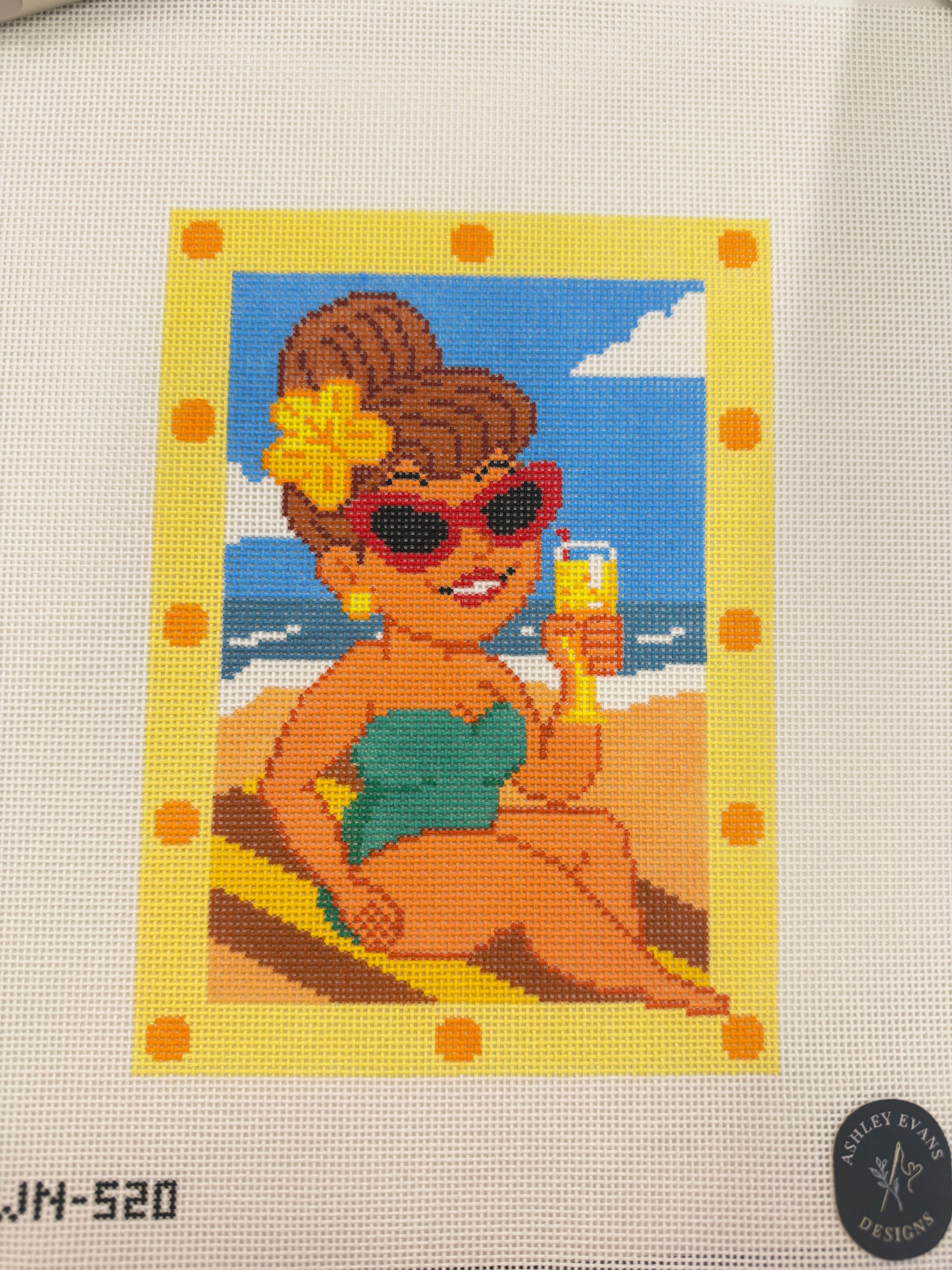 Becky on the Beach Canvas