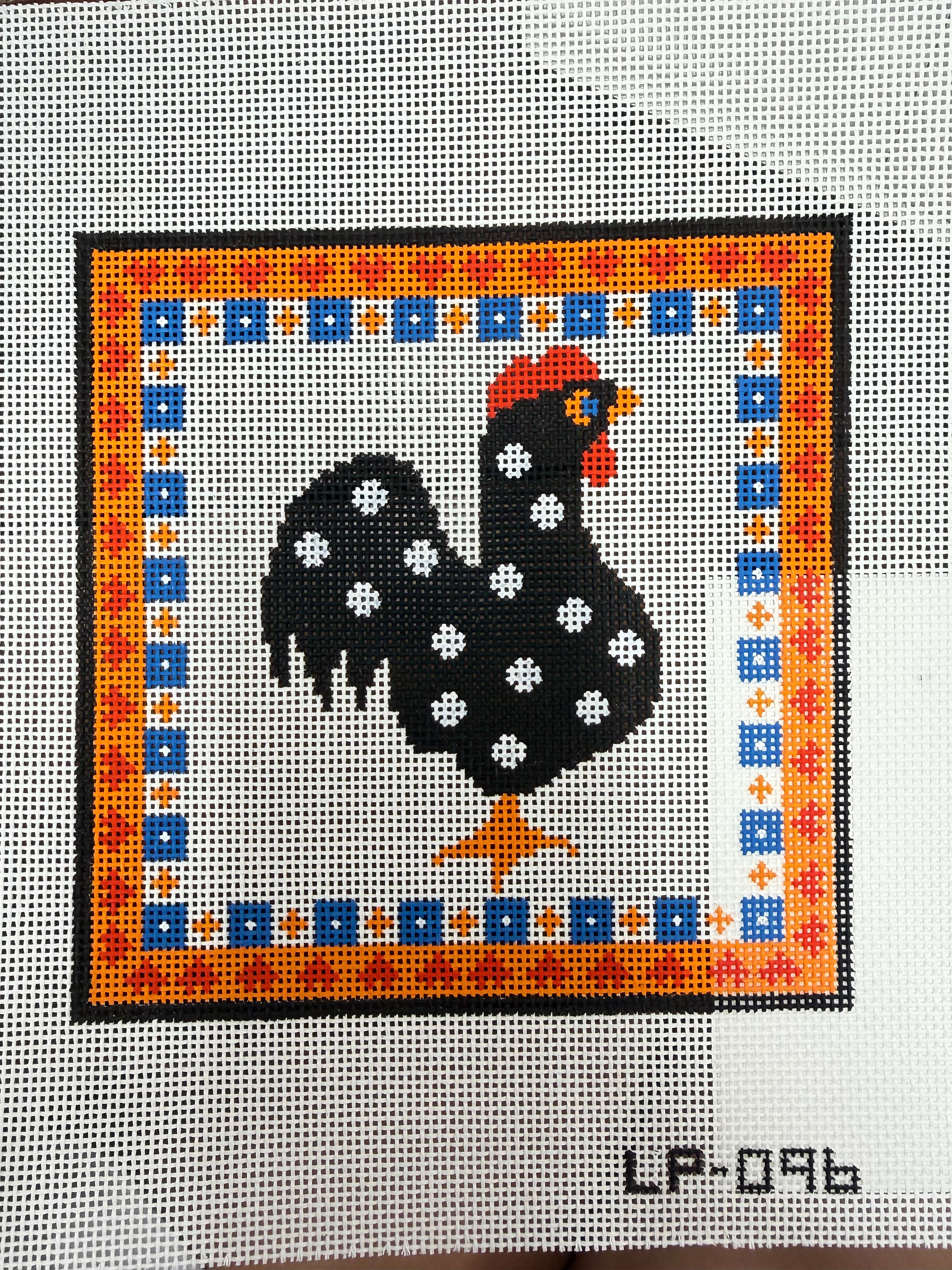 Chicken With Border Canvas