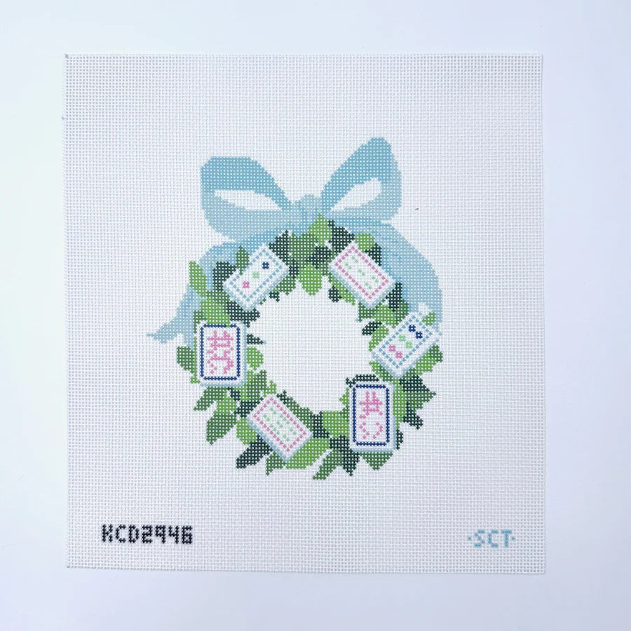 Mahjong Wreath Printed Canvas