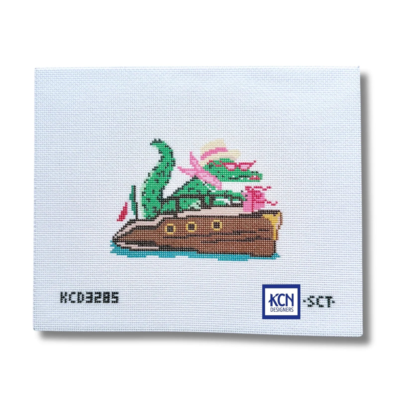 Dolce Vita Wooden Boat Club Crocodile Canvas