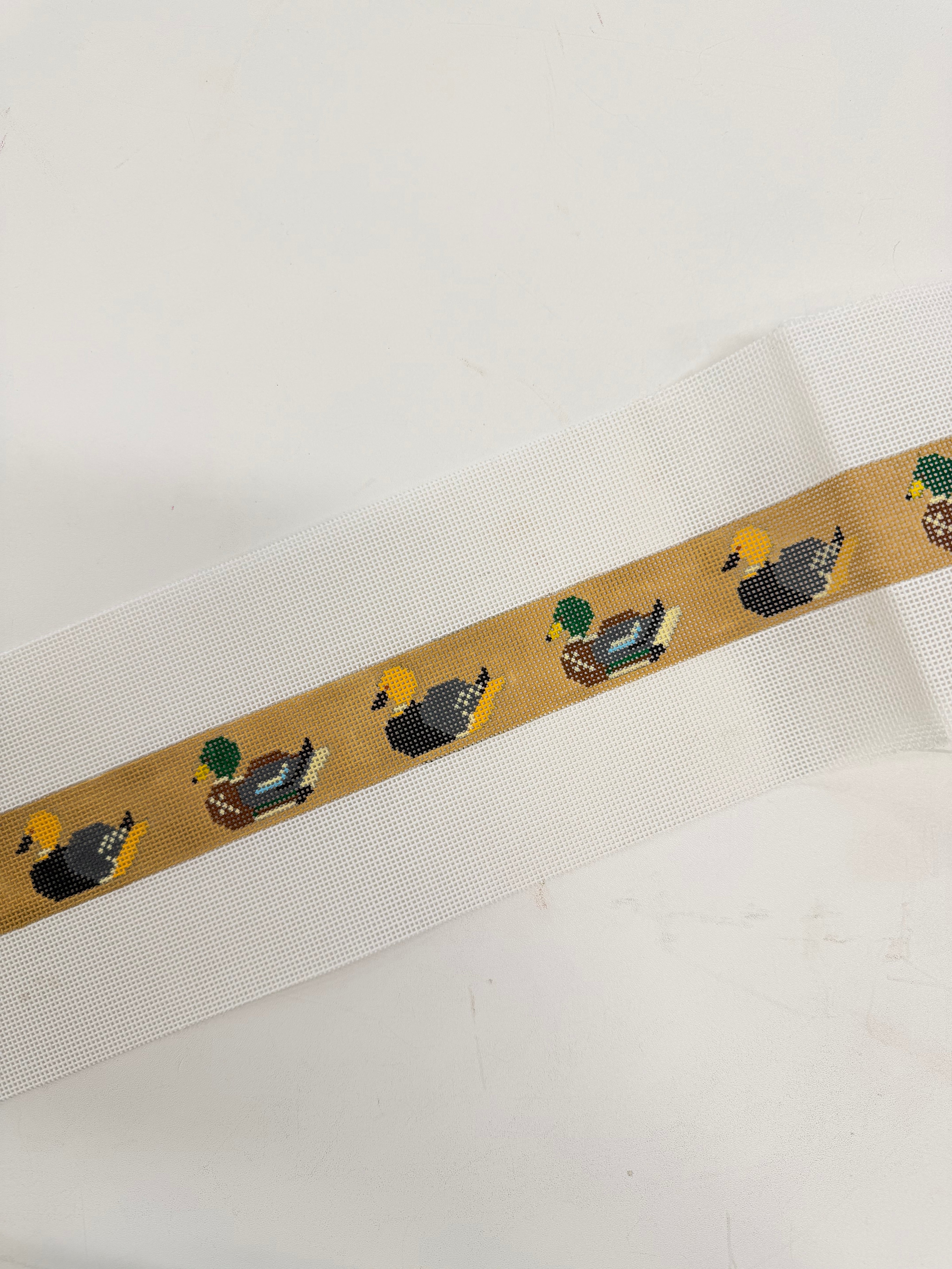 Ducks with Brown Background Belt Canvas