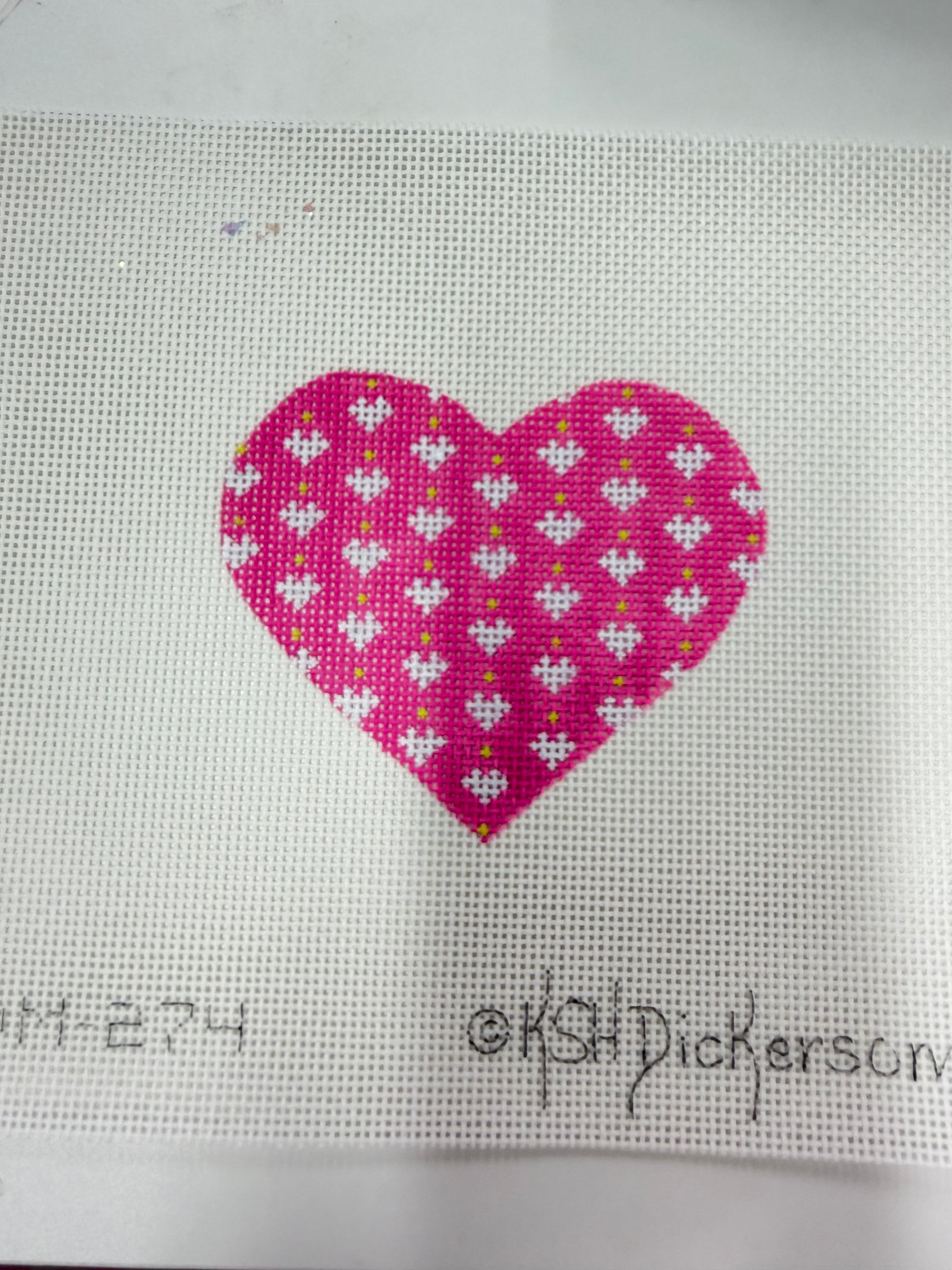Pink Heart Canvas