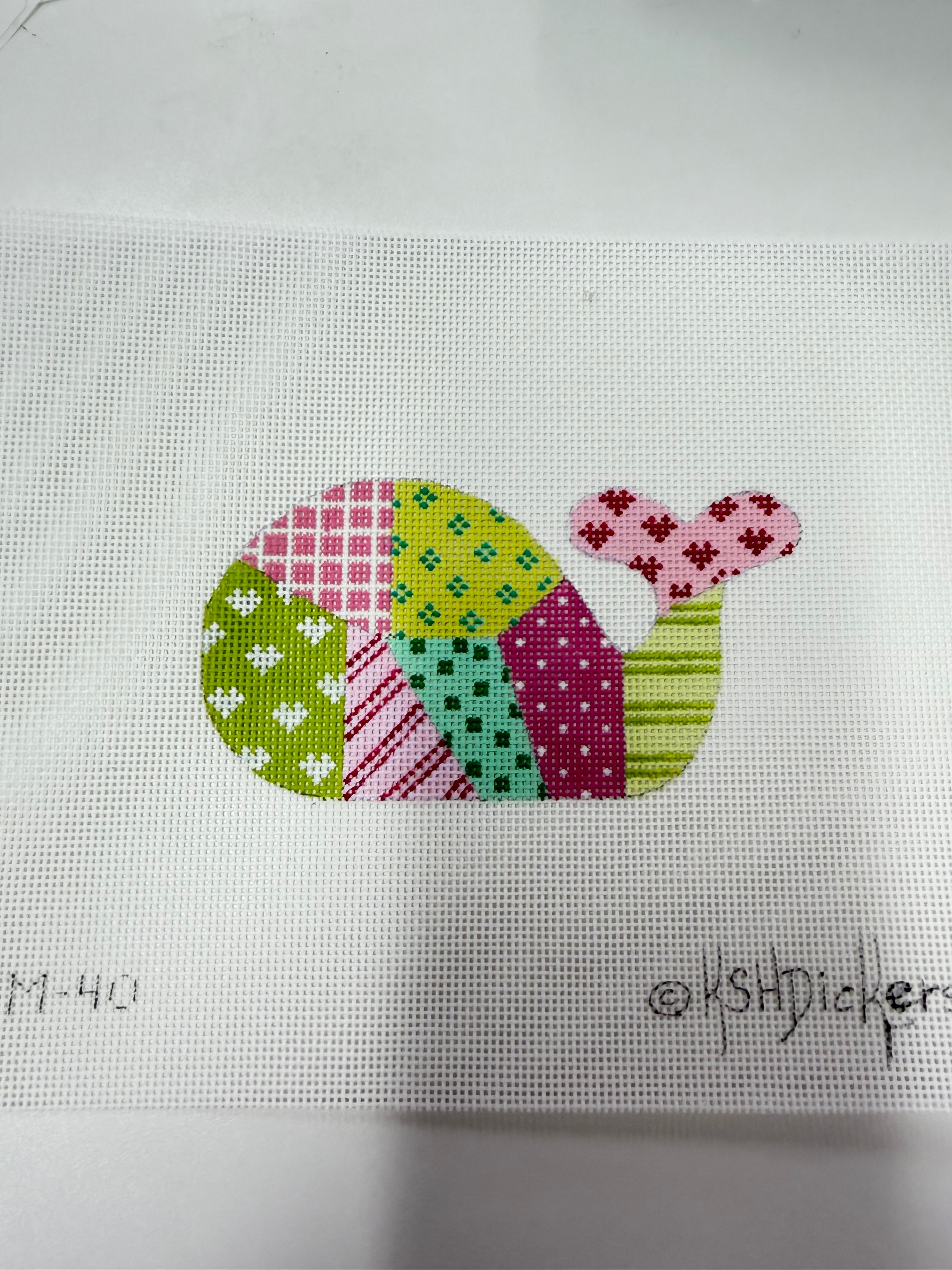 Whale Colorful Patchwork Canvas