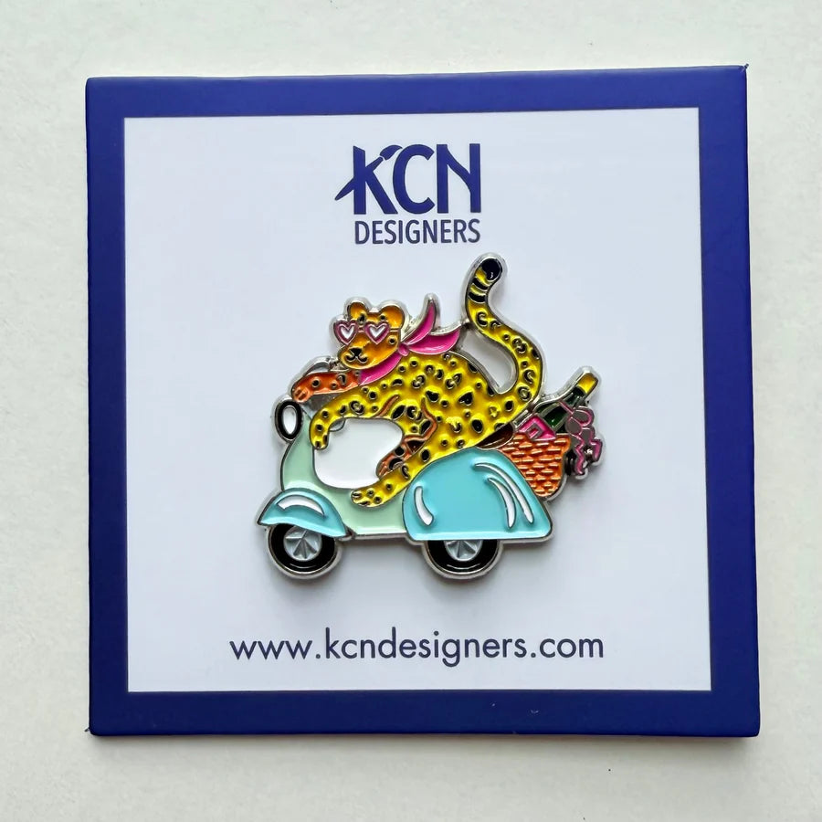 Leopard on Scooter Needle Minder