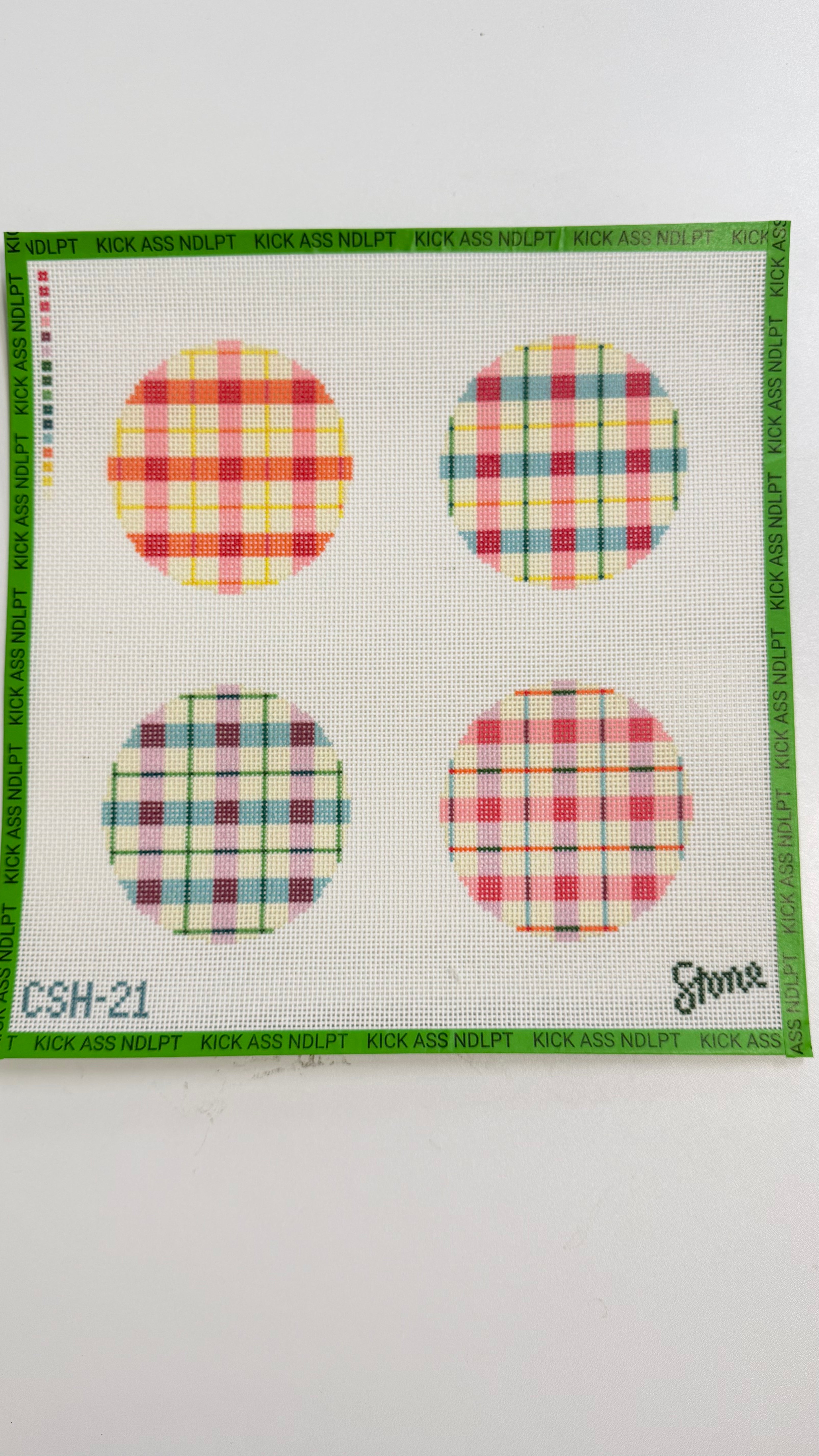 Gingham Coaster Set Canvas