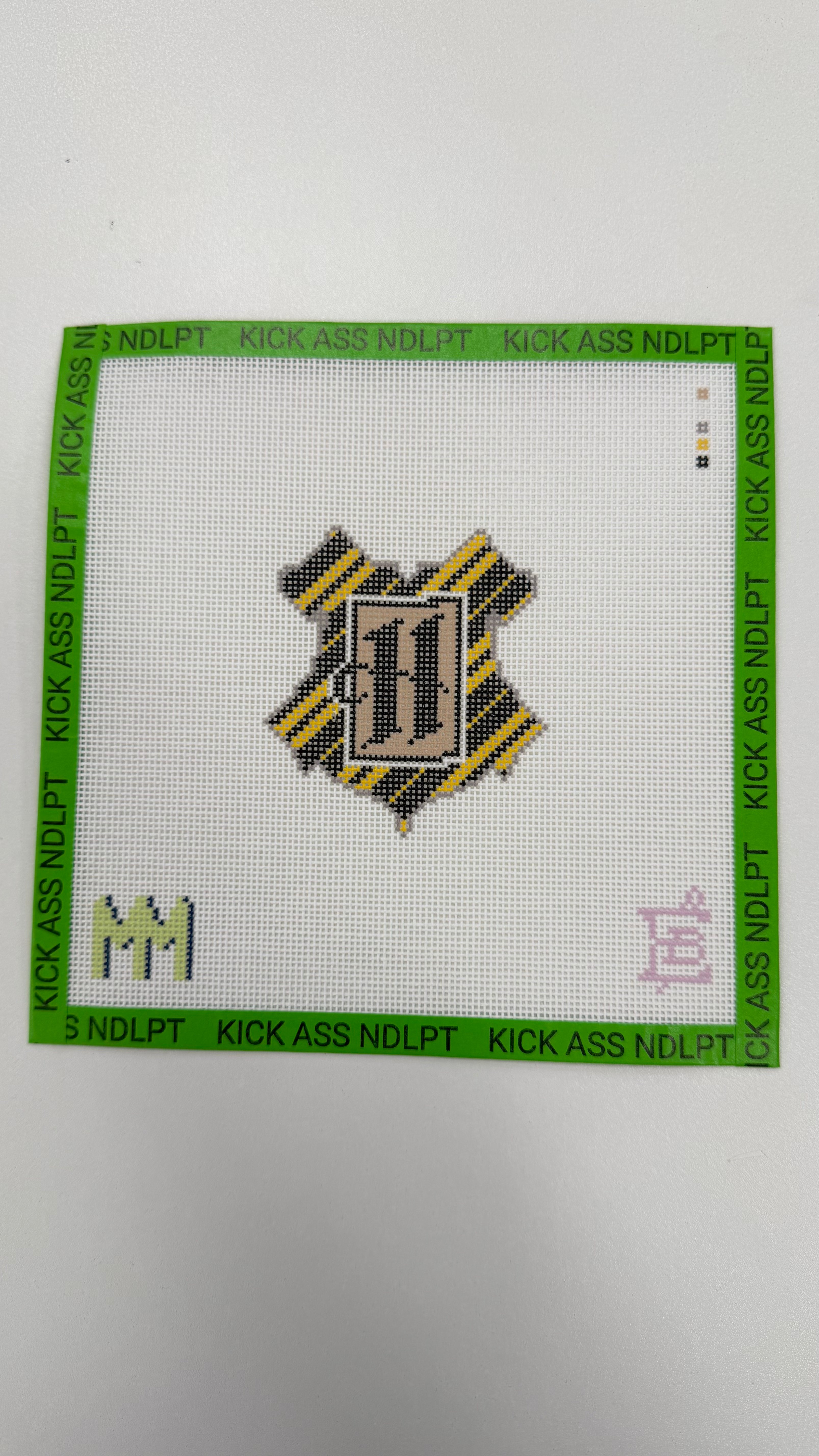 Yellow and Black Crest Canvas