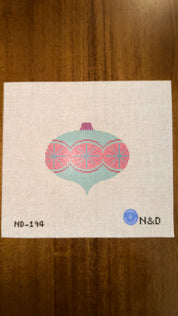 Mid Century Mod Ornament - Starburst Circles Canvas