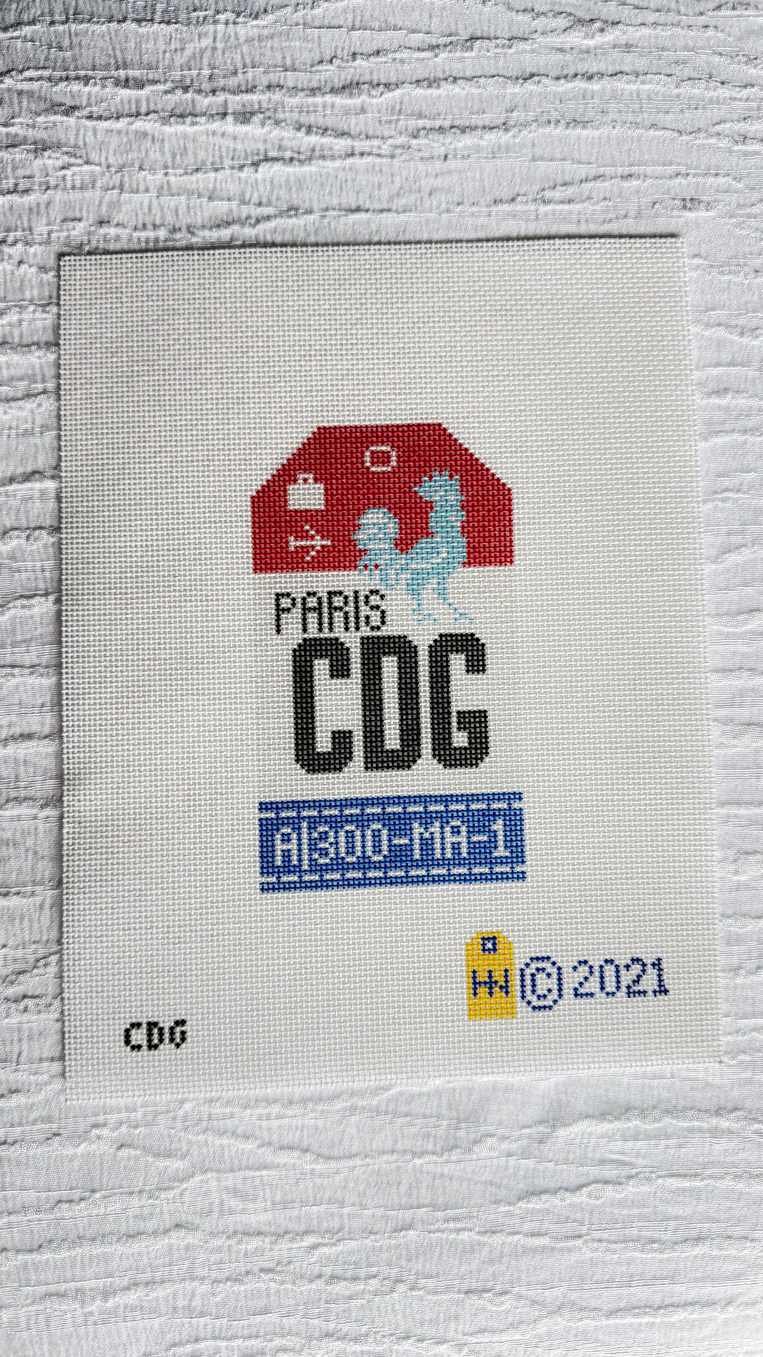 Paris Retro Travel Tag Canvas