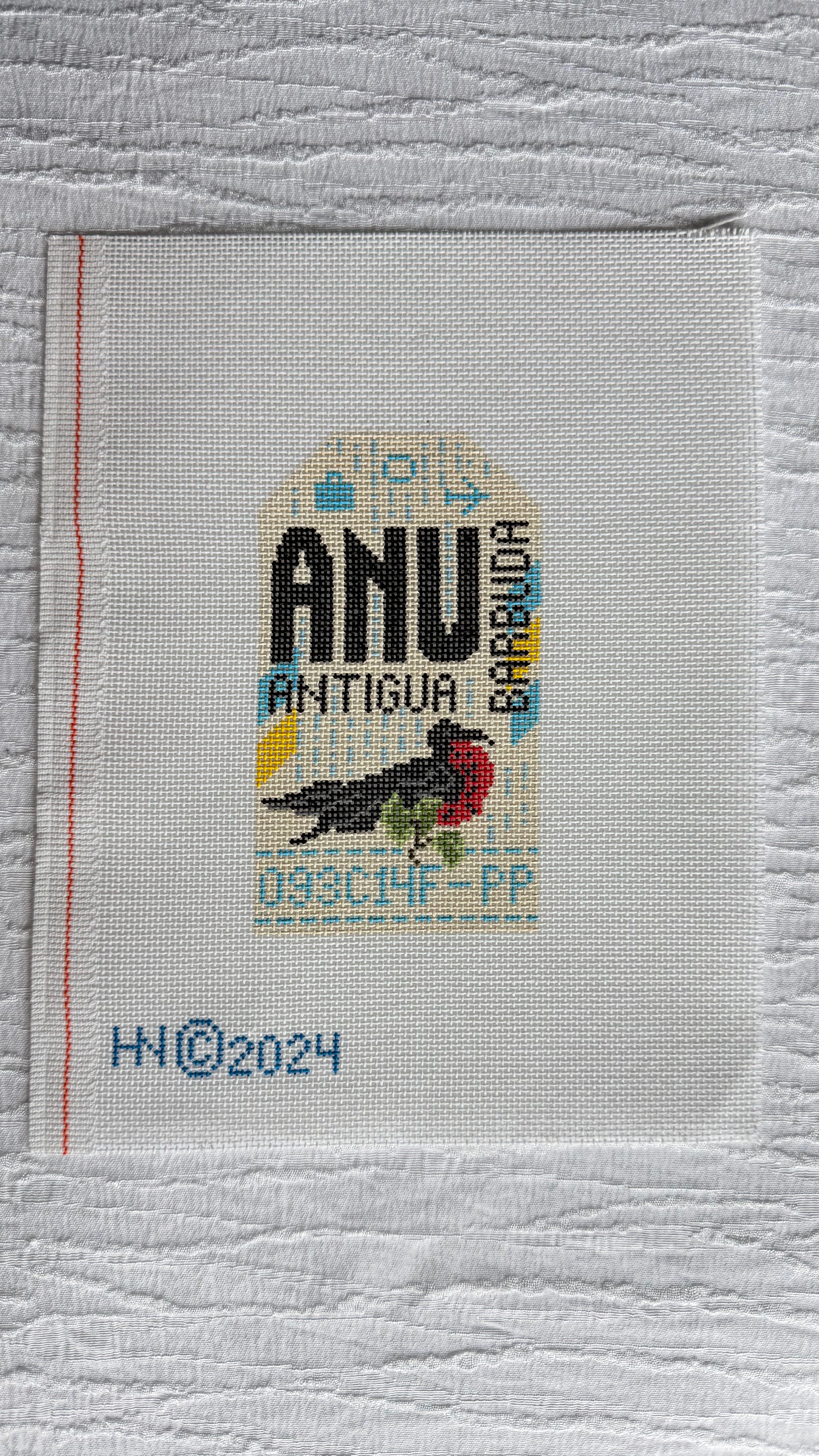 Antigua & Barbuda Retro Travel Tag Canvas