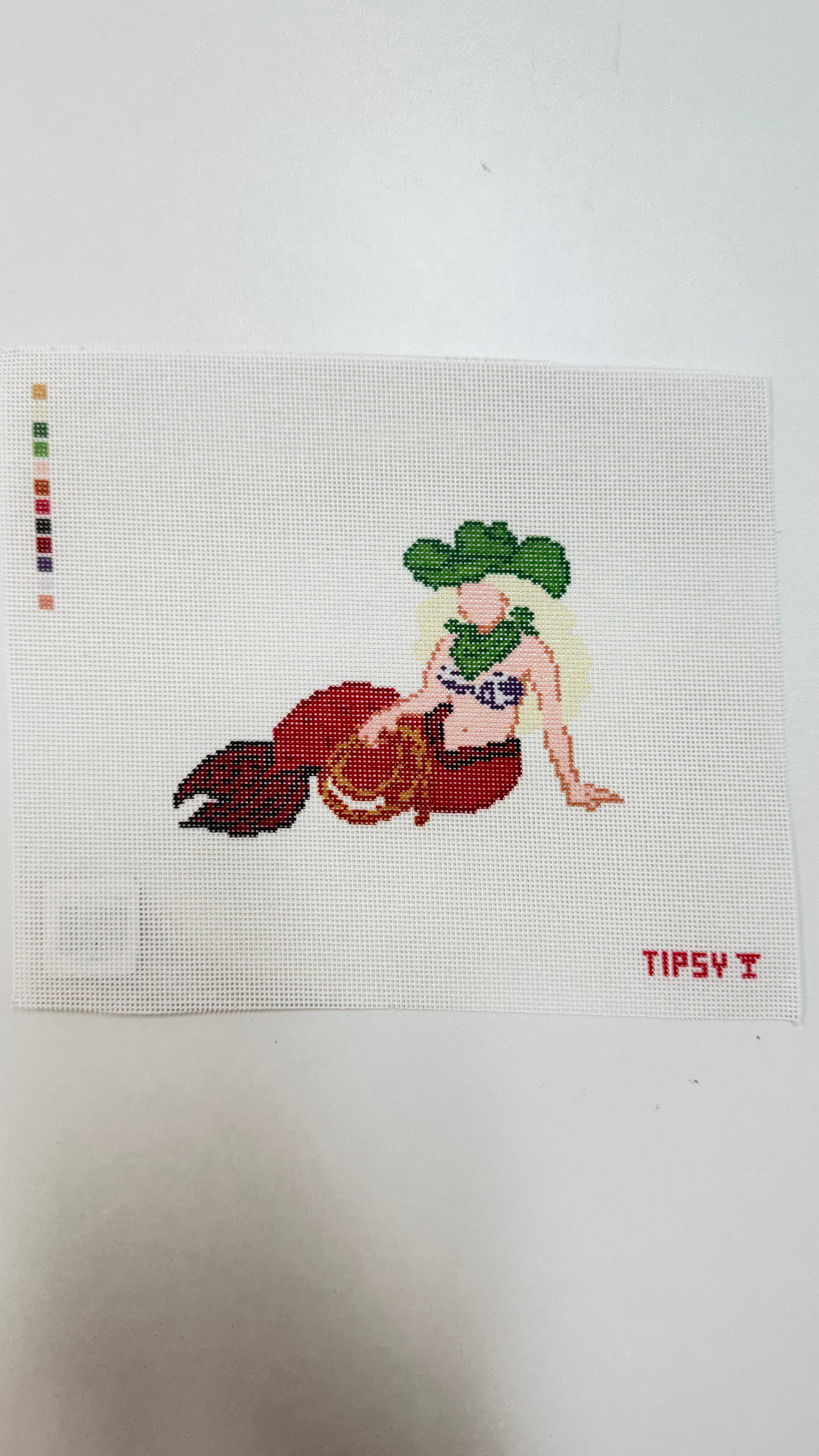 Maroon Cowgirl Mermaid Canvas