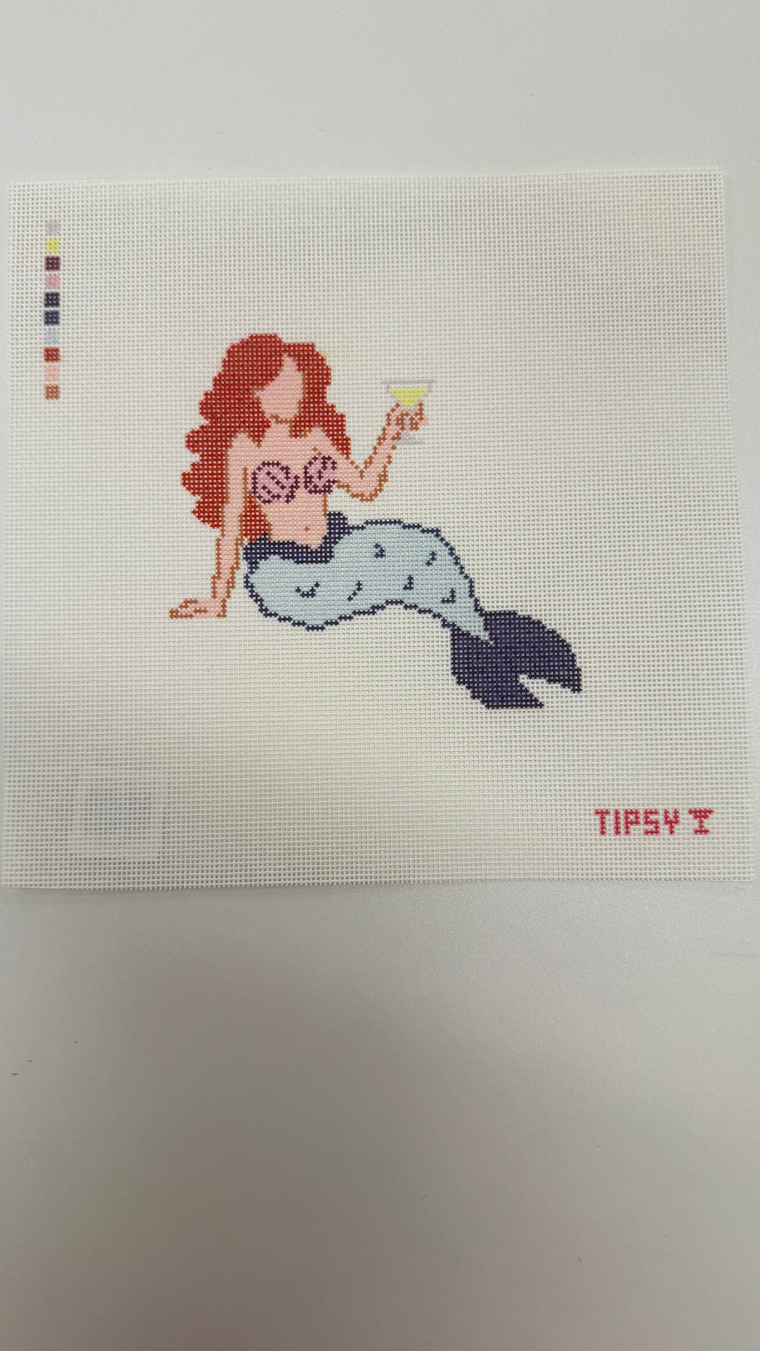 Blue Tipsy Mermaid Canvas