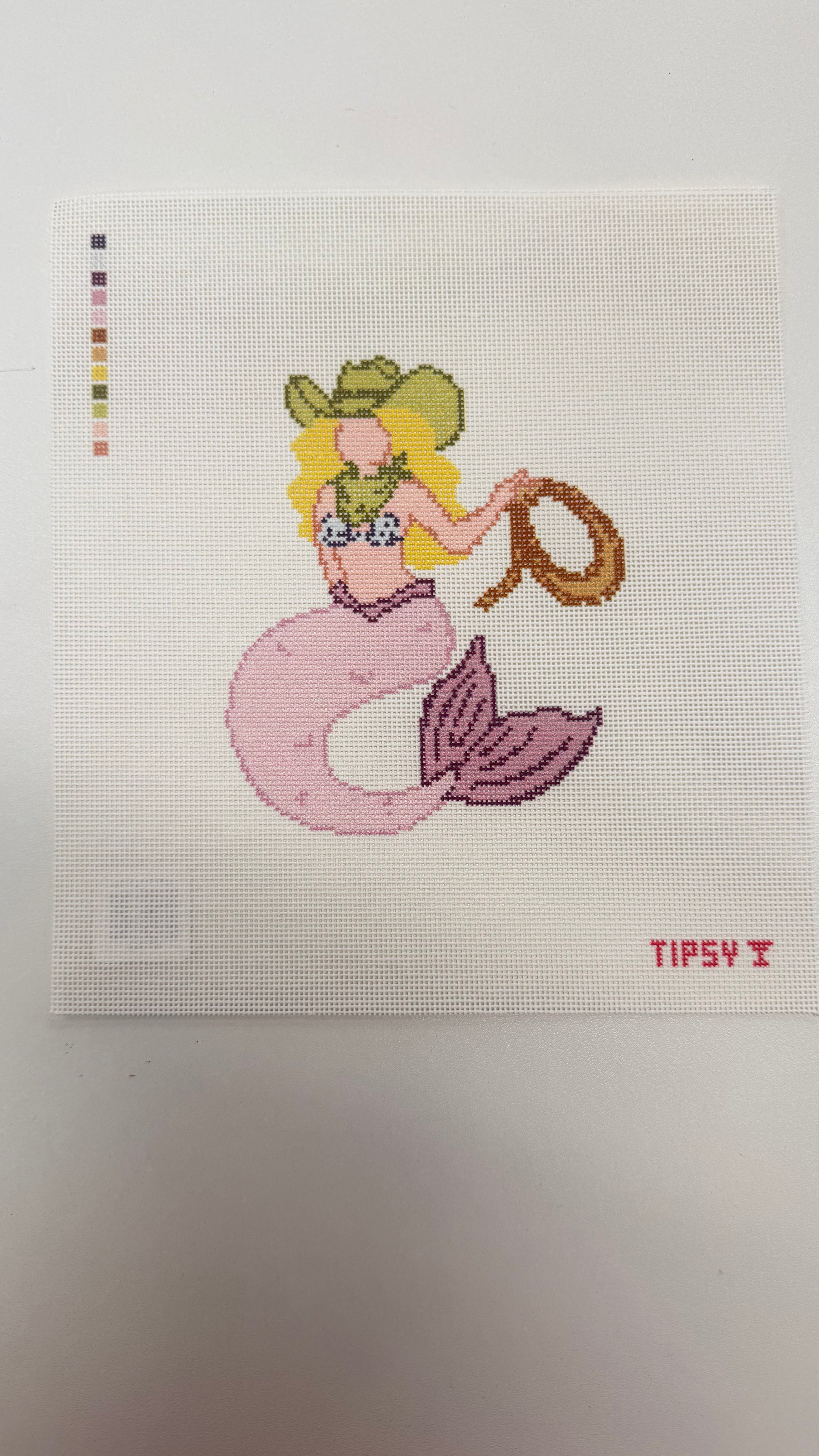 Purple Cowgirl Mermaid Canvas