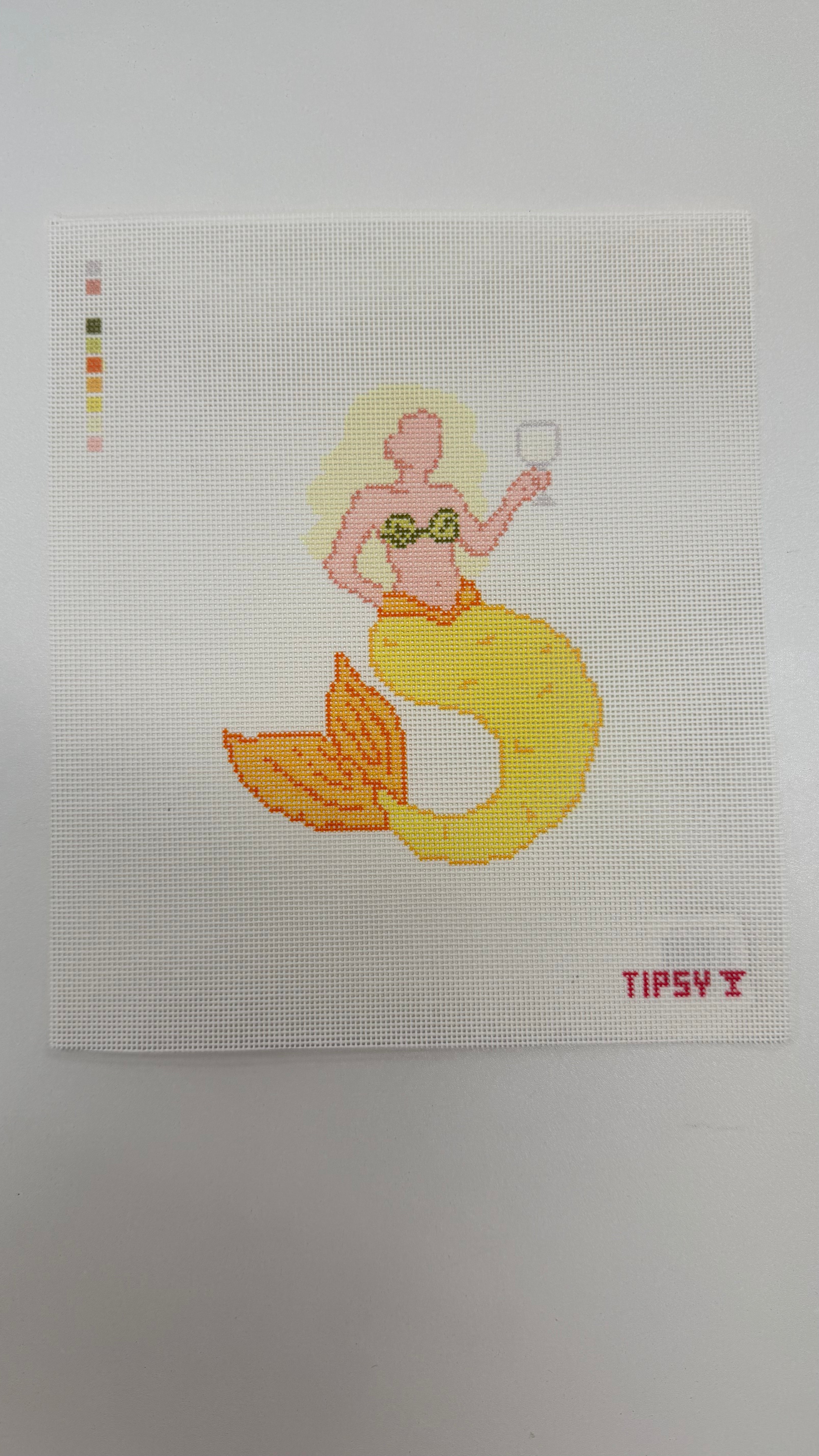 Yellow Tipsy Mermaid Canvas