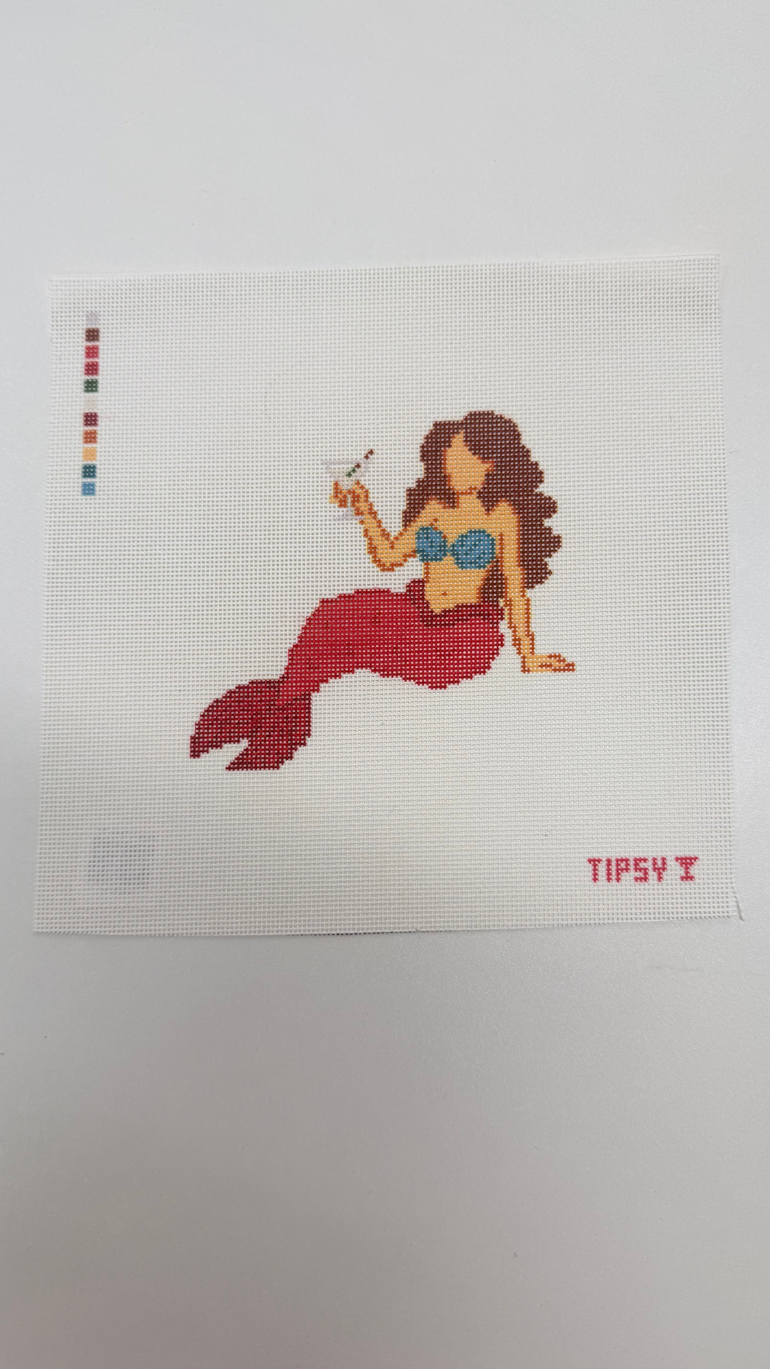 Magenta Tipsy Mermaid Canvas