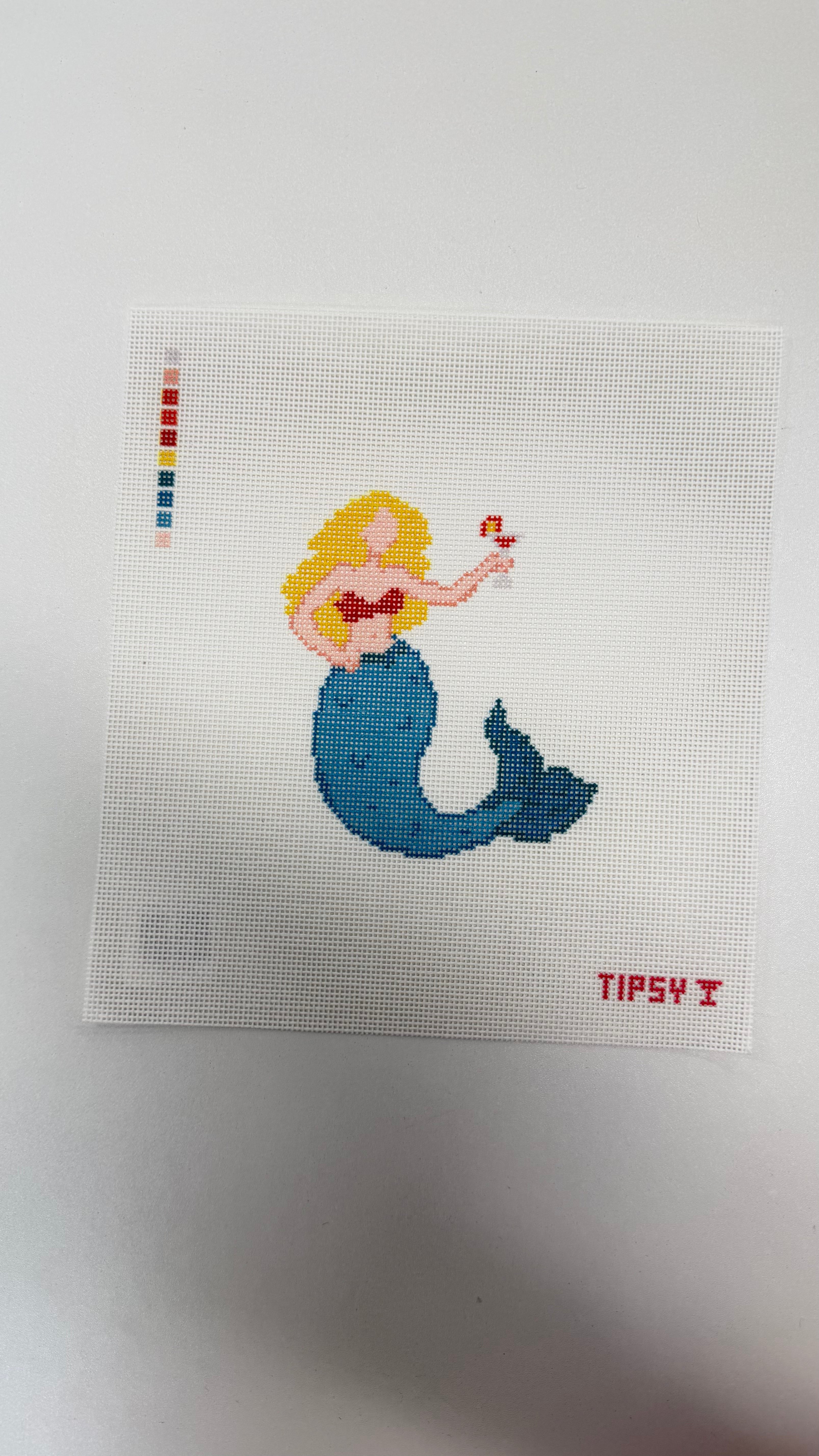 Aqua Tipsy Mermaid Canvas