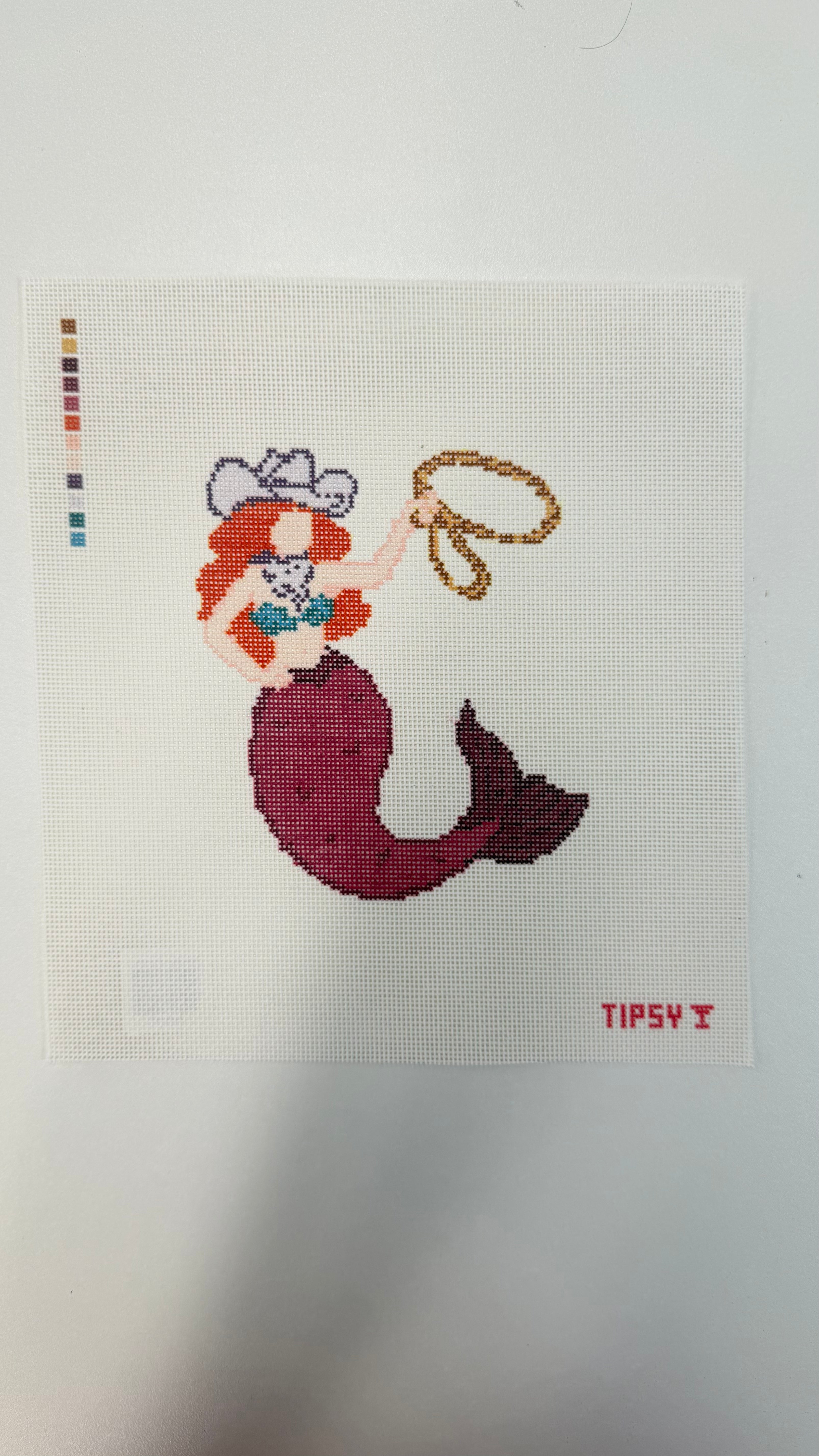 Fuchsia Cowgirl Mermaid Canvas