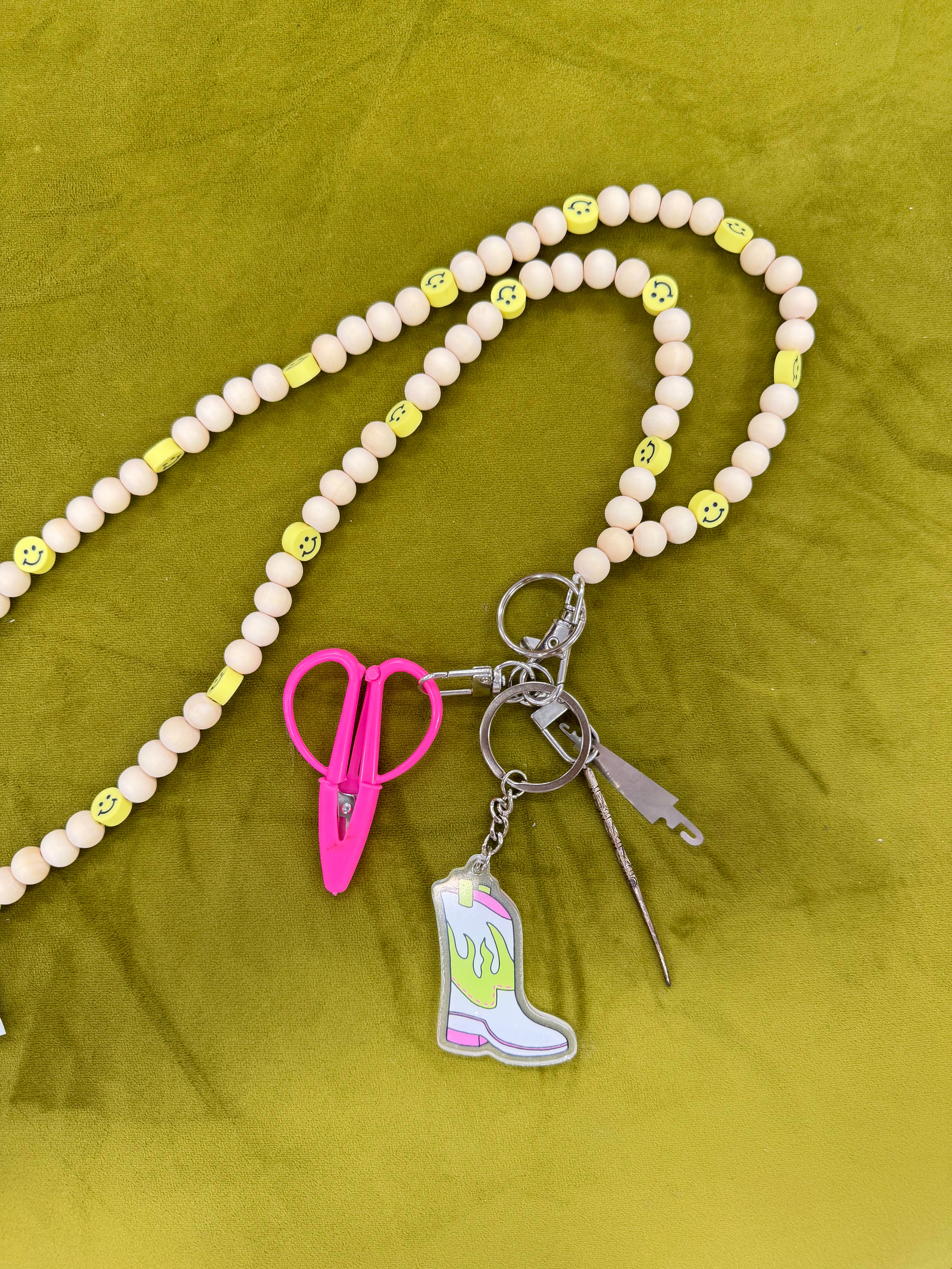 Kick Ass Smiley Face Scissor Tool Necklace Chain