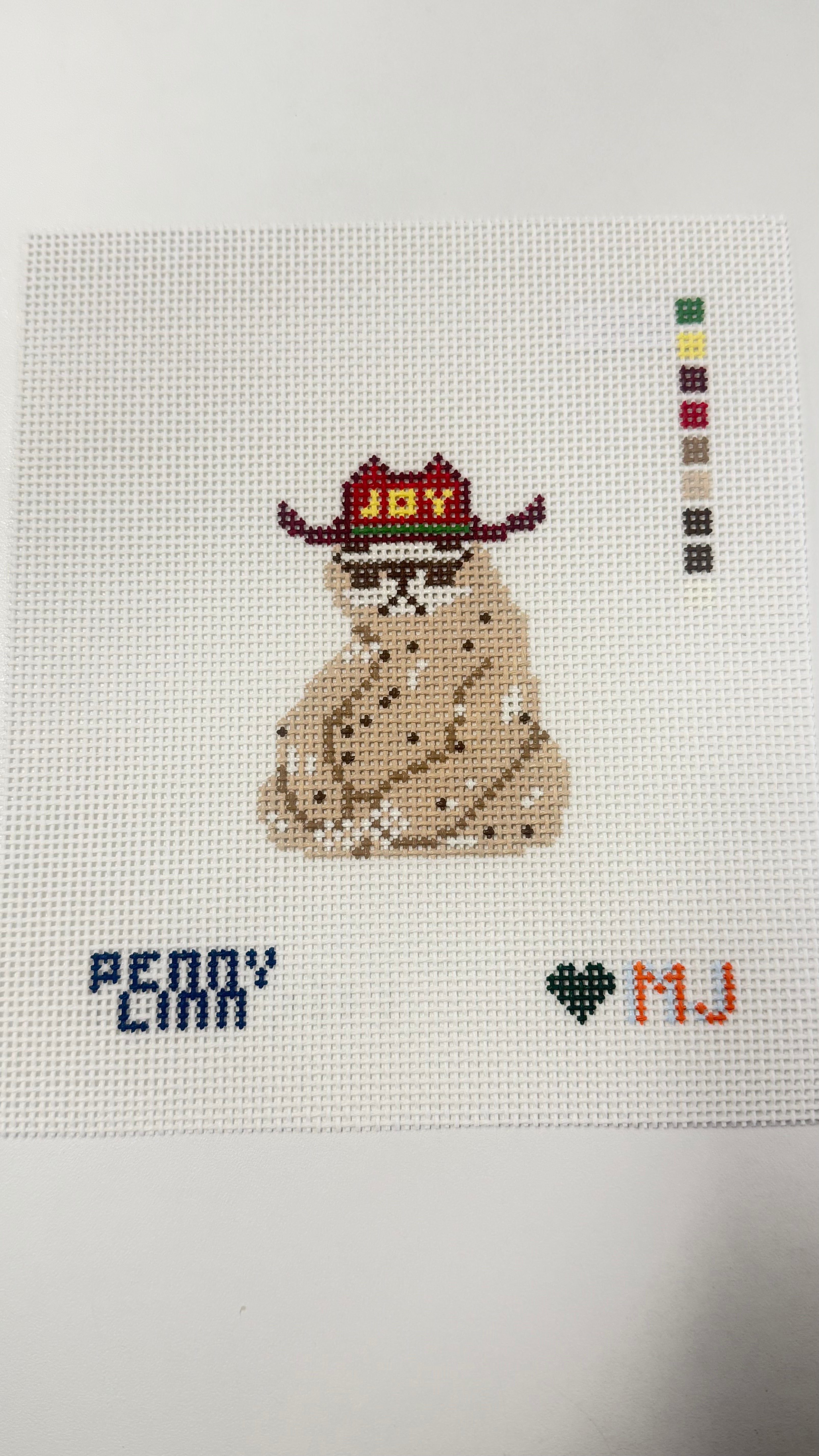 Coastal Cowgirl Christmas Sloth Canvas