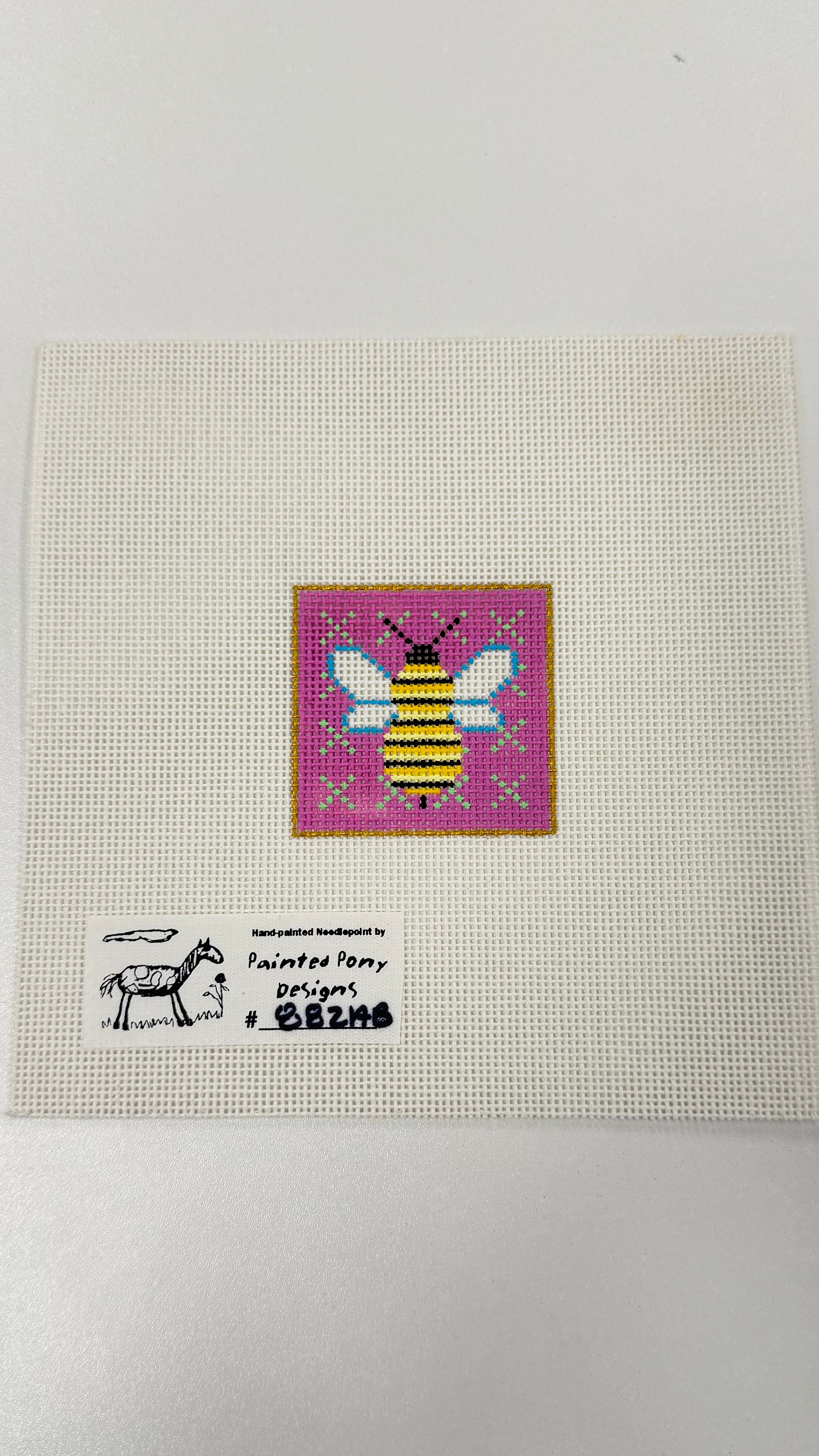 Mini Bee w Purple Canvas