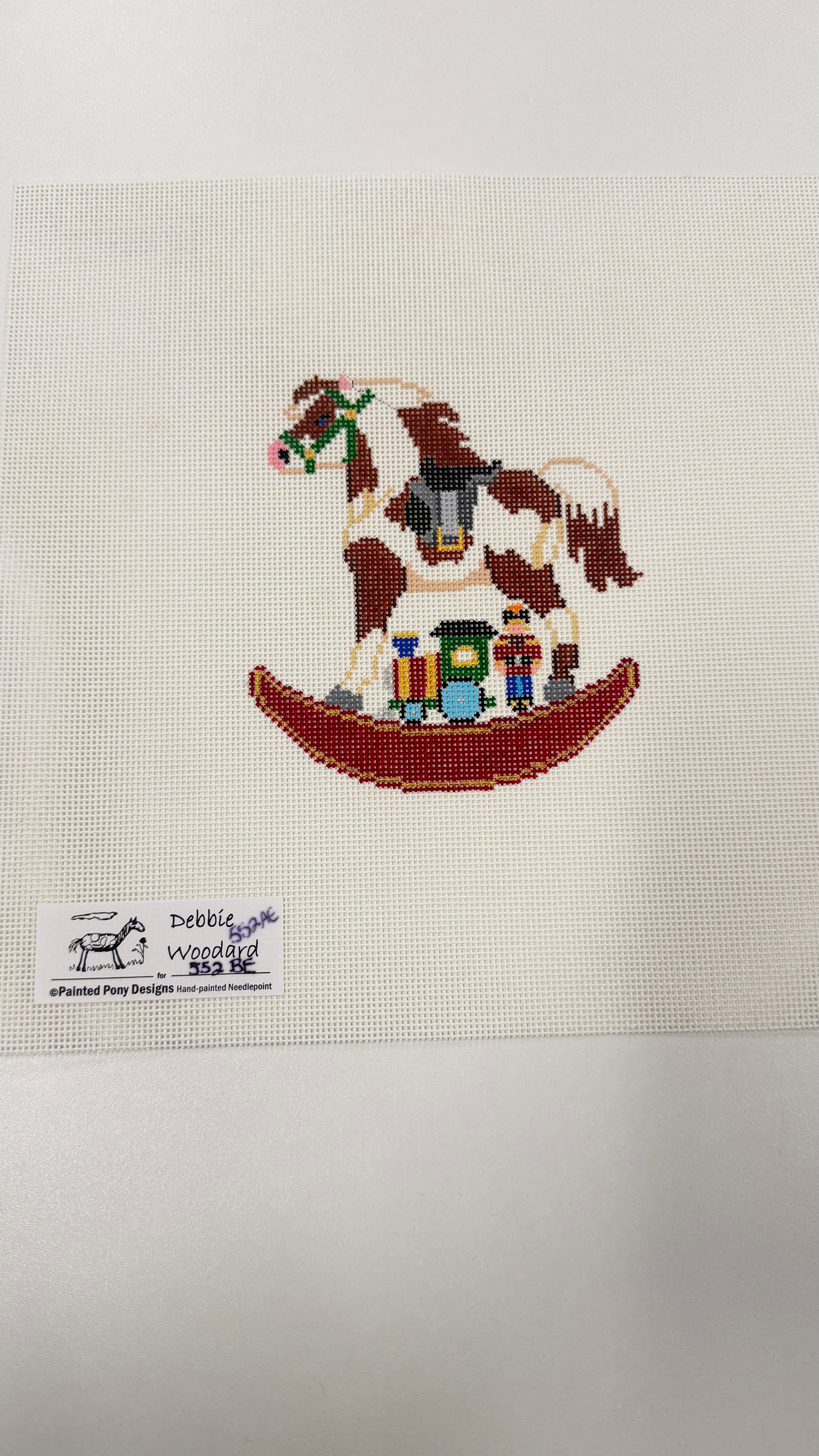 Pinto Horse w/ Train Canvas