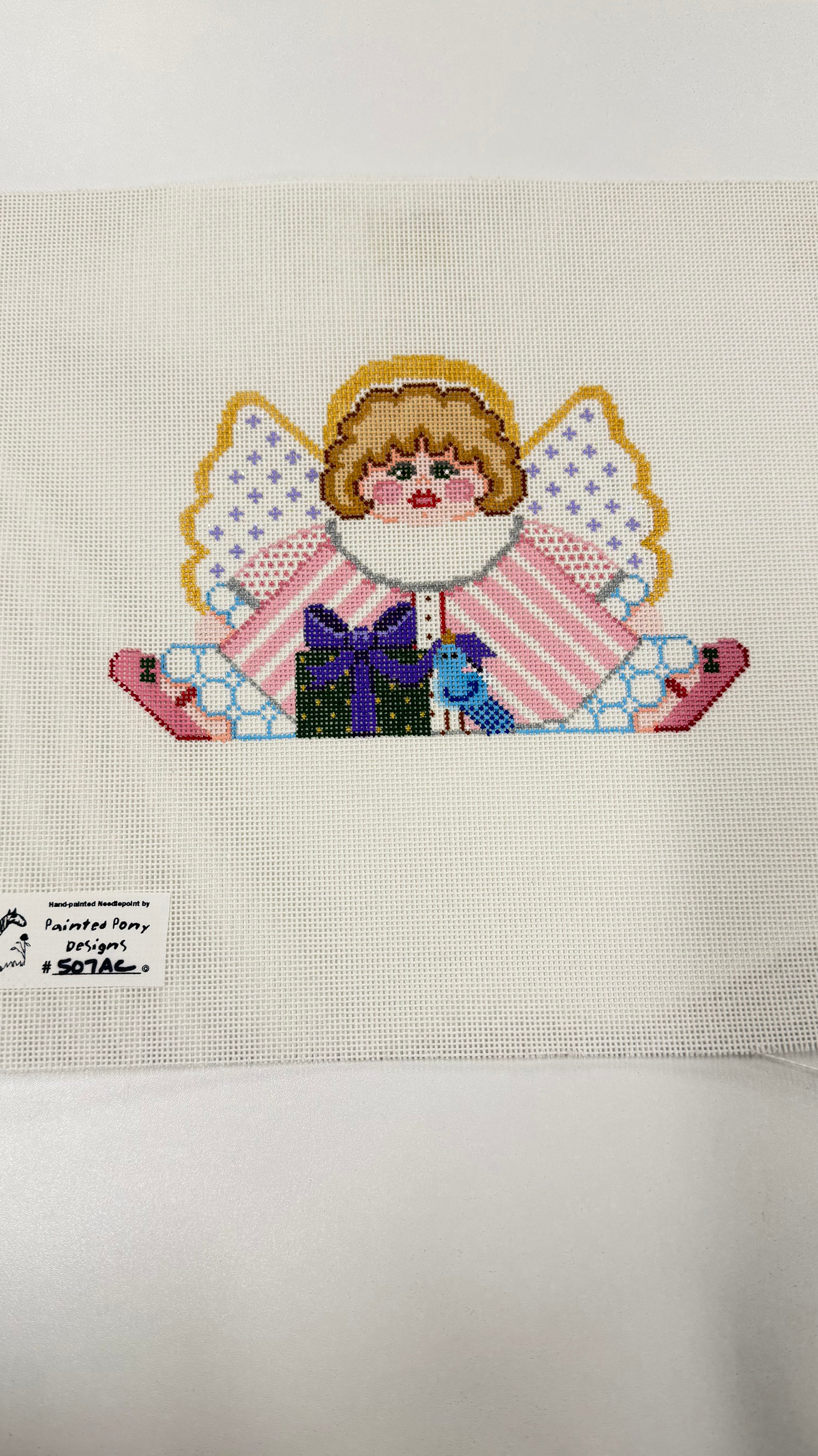 Angel with Gift Canvas