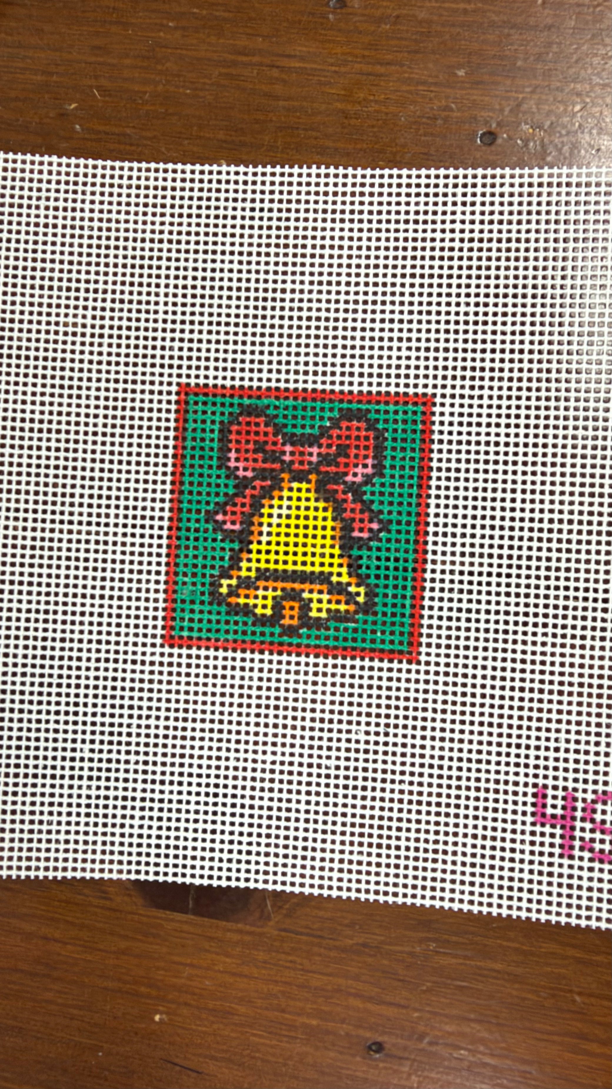 Bell with Bow Canvas