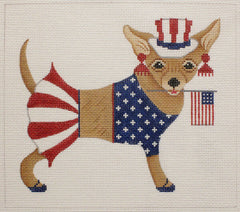 Patriotic Koko Chanel Canvas