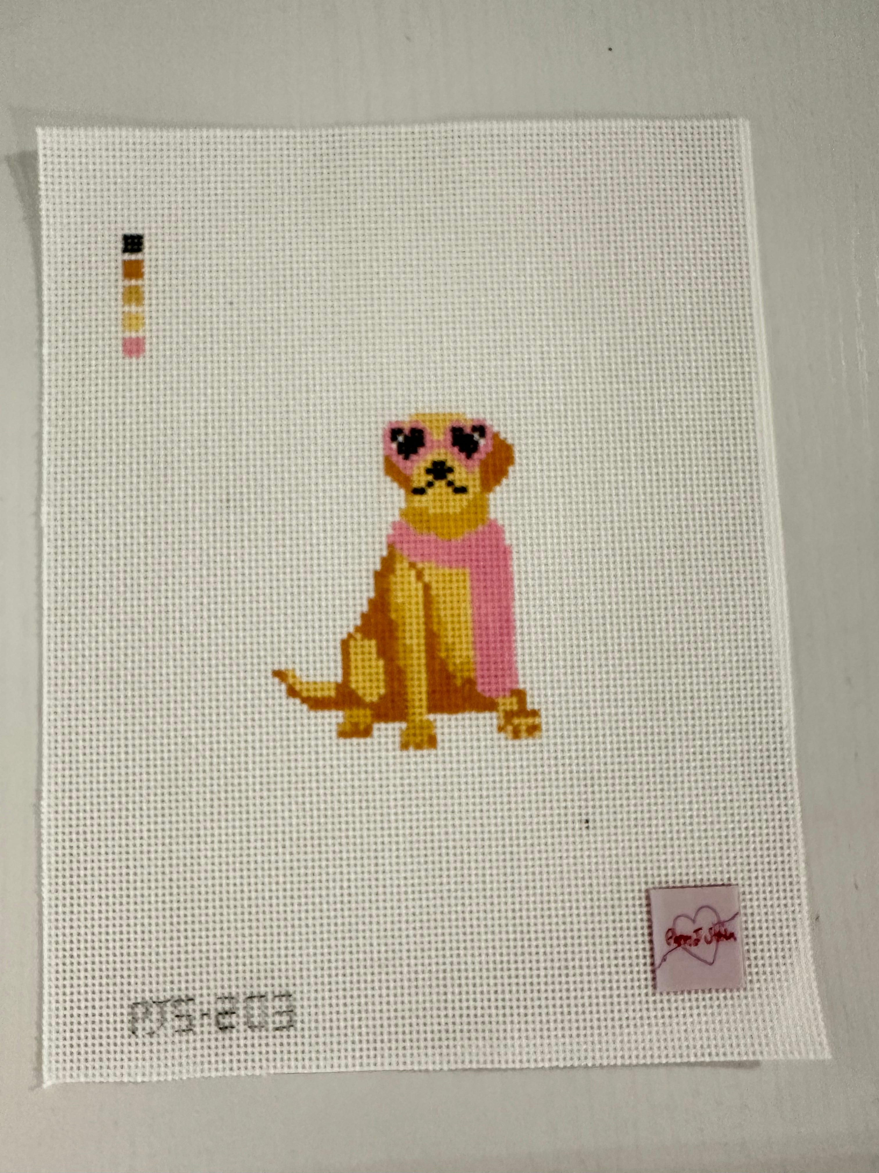 Mini Fab Pup Yellow Lab Canvas
