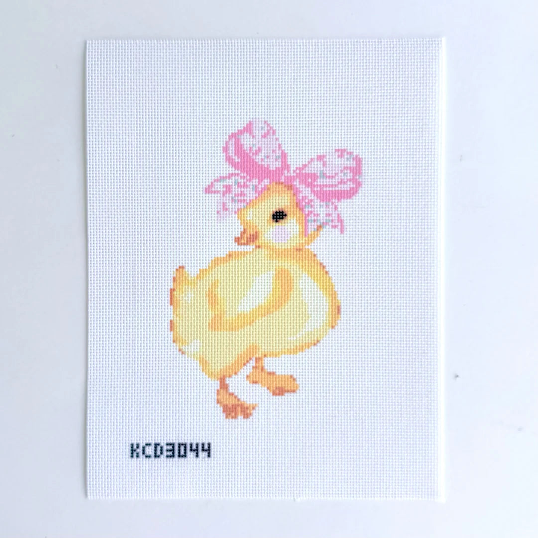 Duck With Bow Printed Canvas