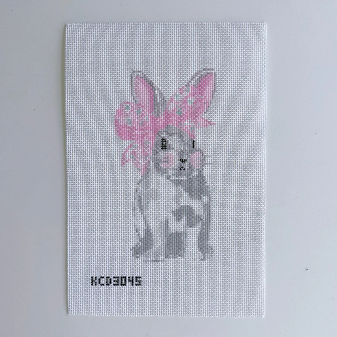 Bunny with Bow Printed Canvas