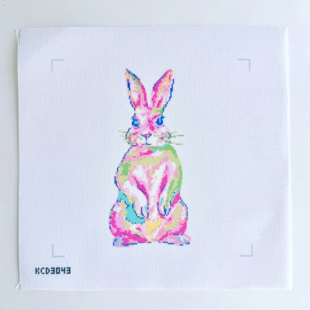 Tie Dye Bunny Printed Canvas
