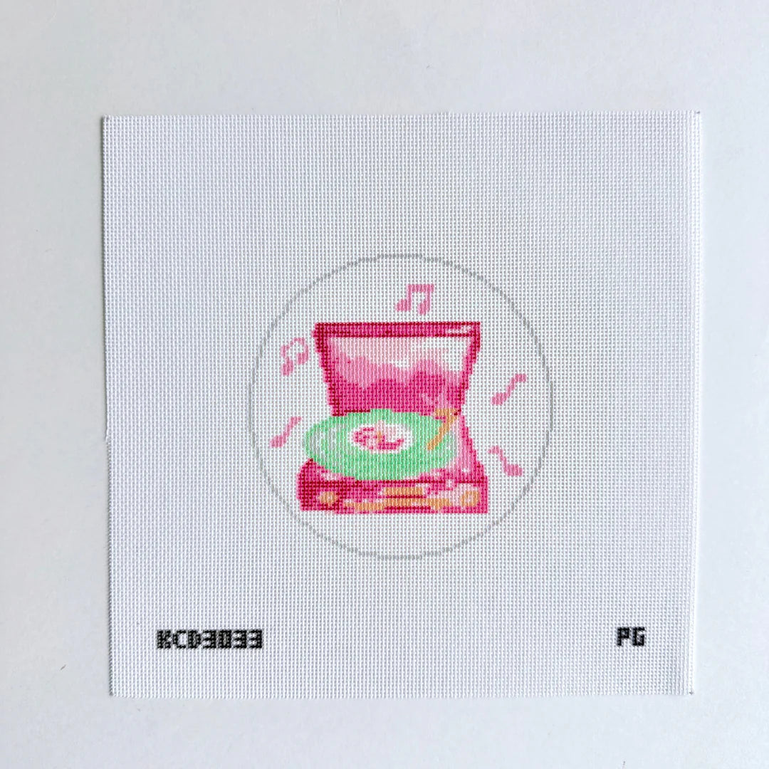 Record Player Ornament Printed Canvas