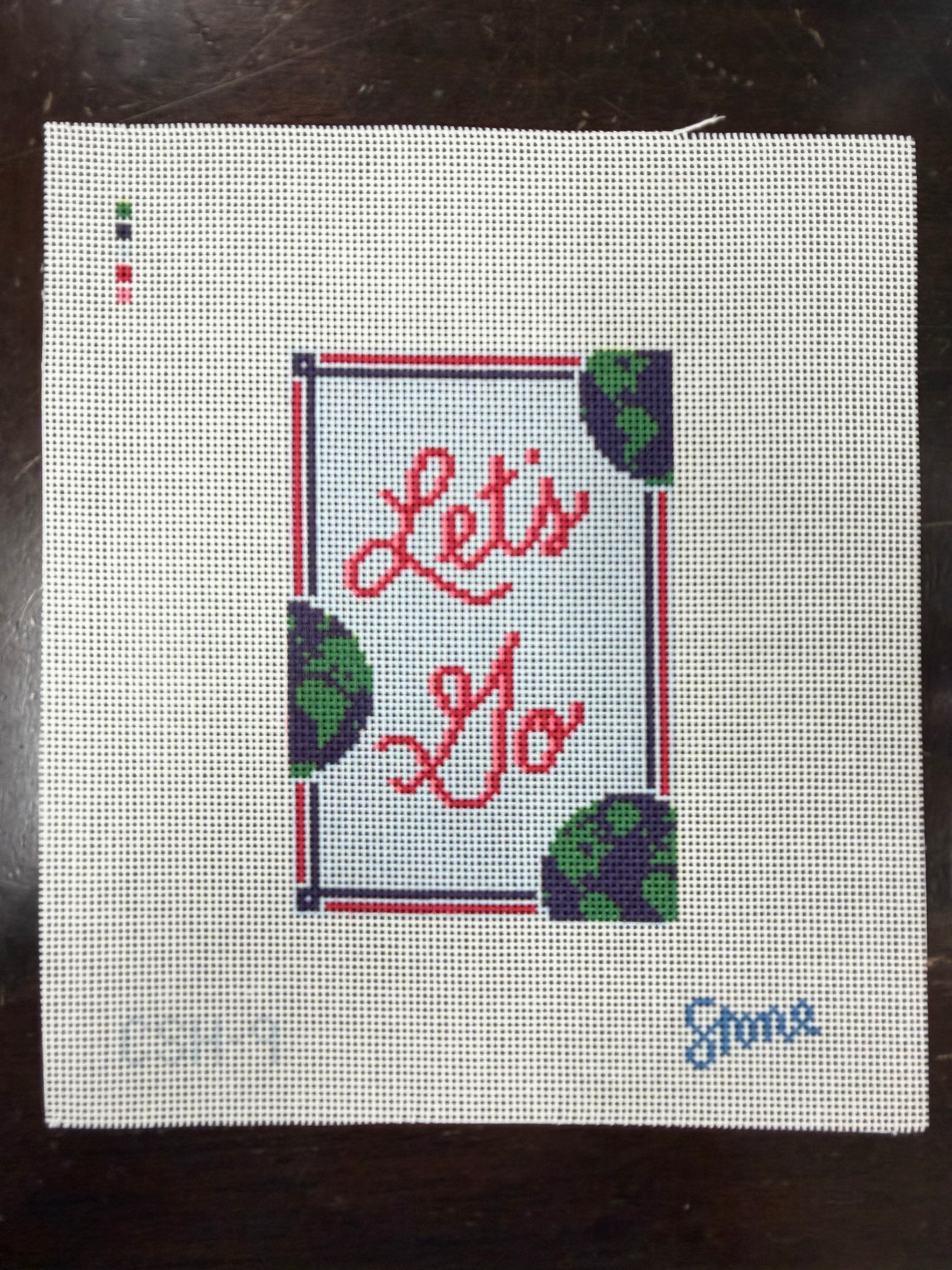 Let's Go Passport Cover Canvas