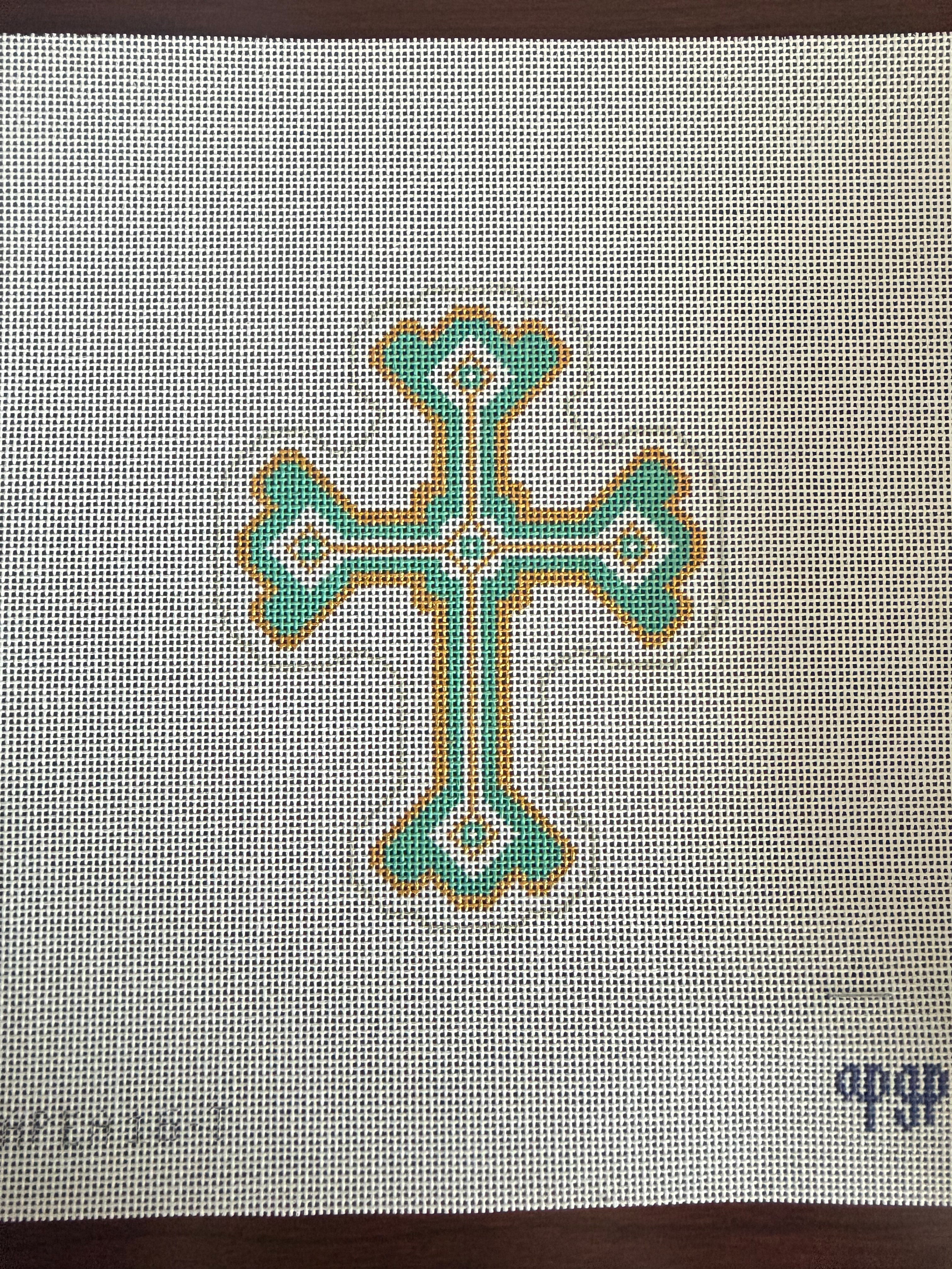 Teal Cross Canvas