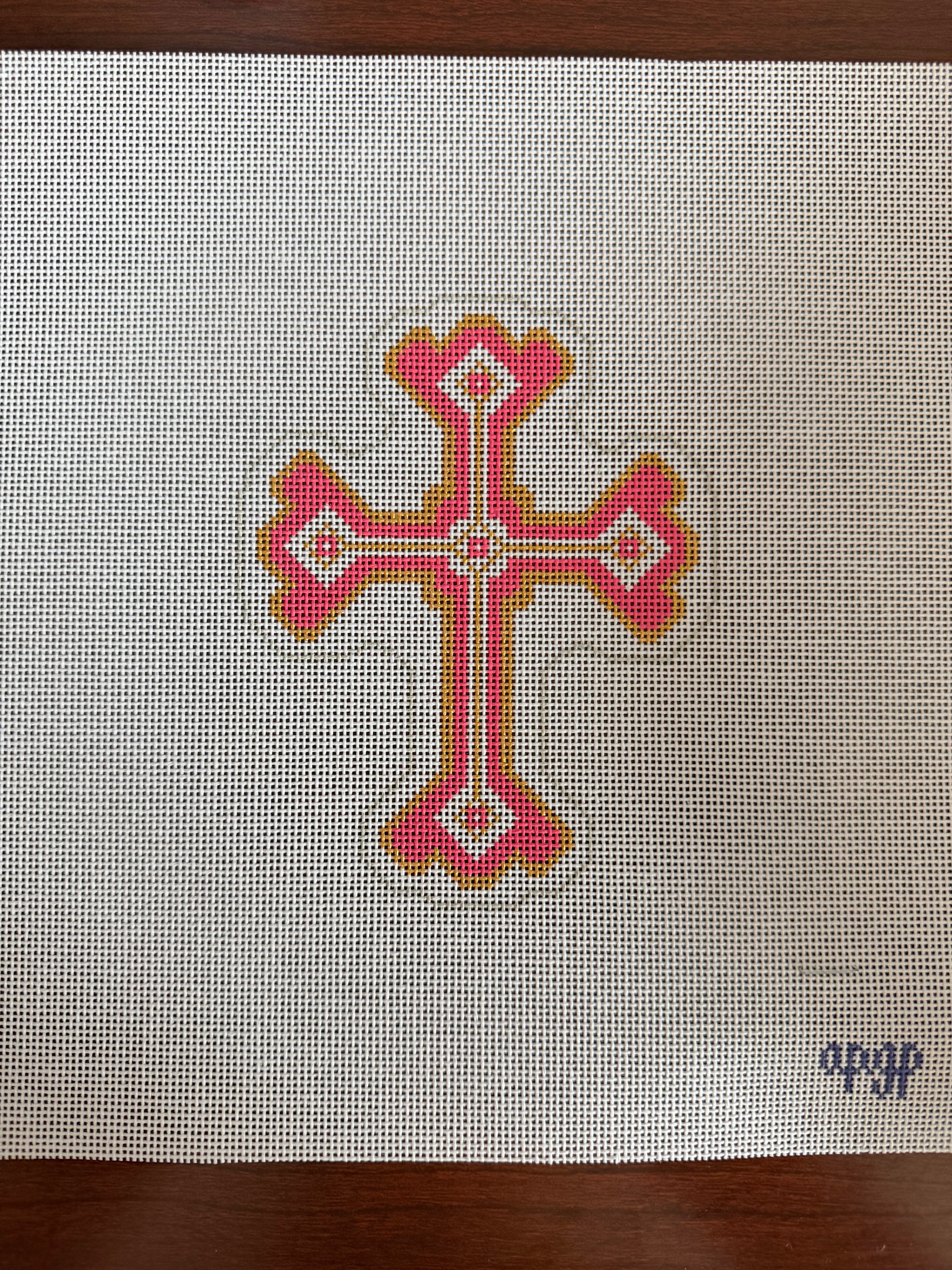 Pink Cross Canvas