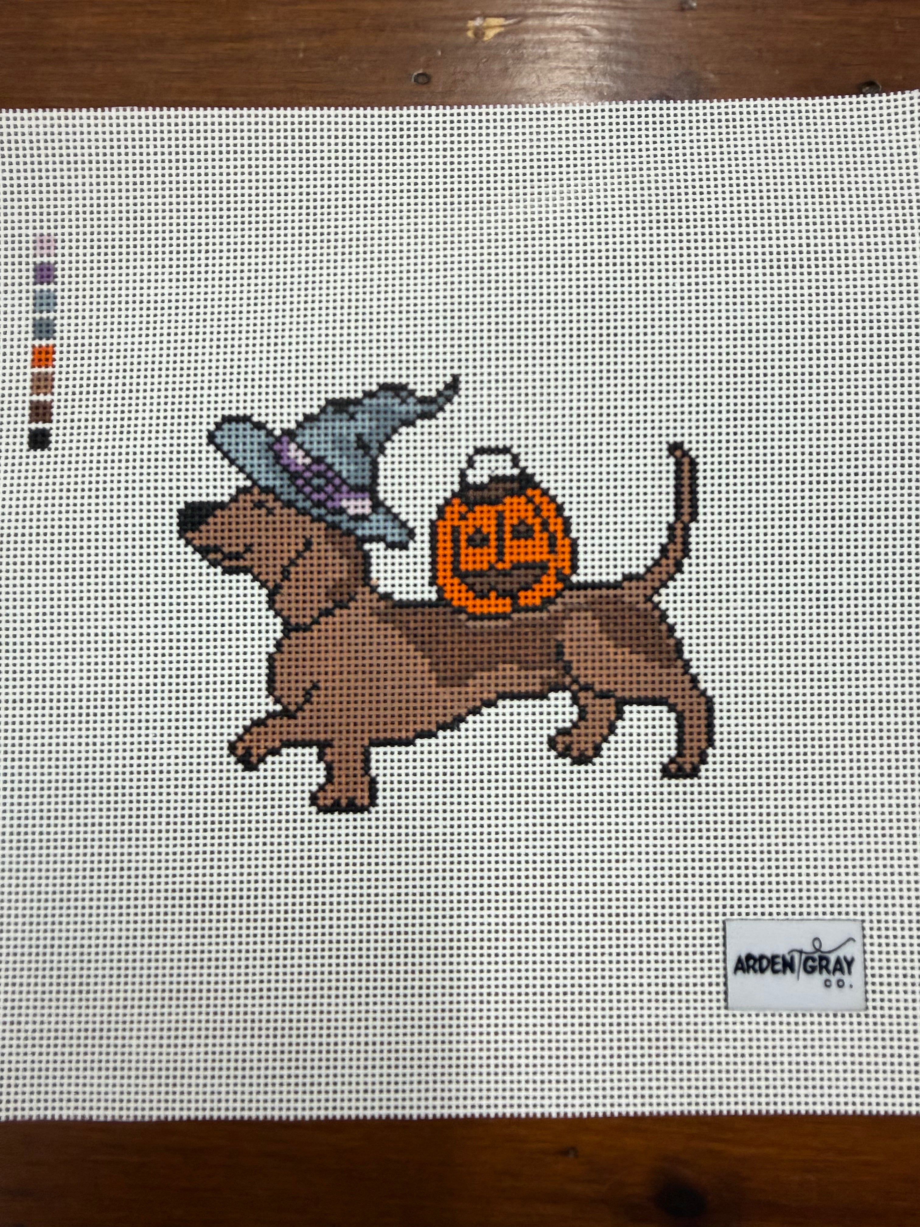 Halloweenie Dog Canvas
