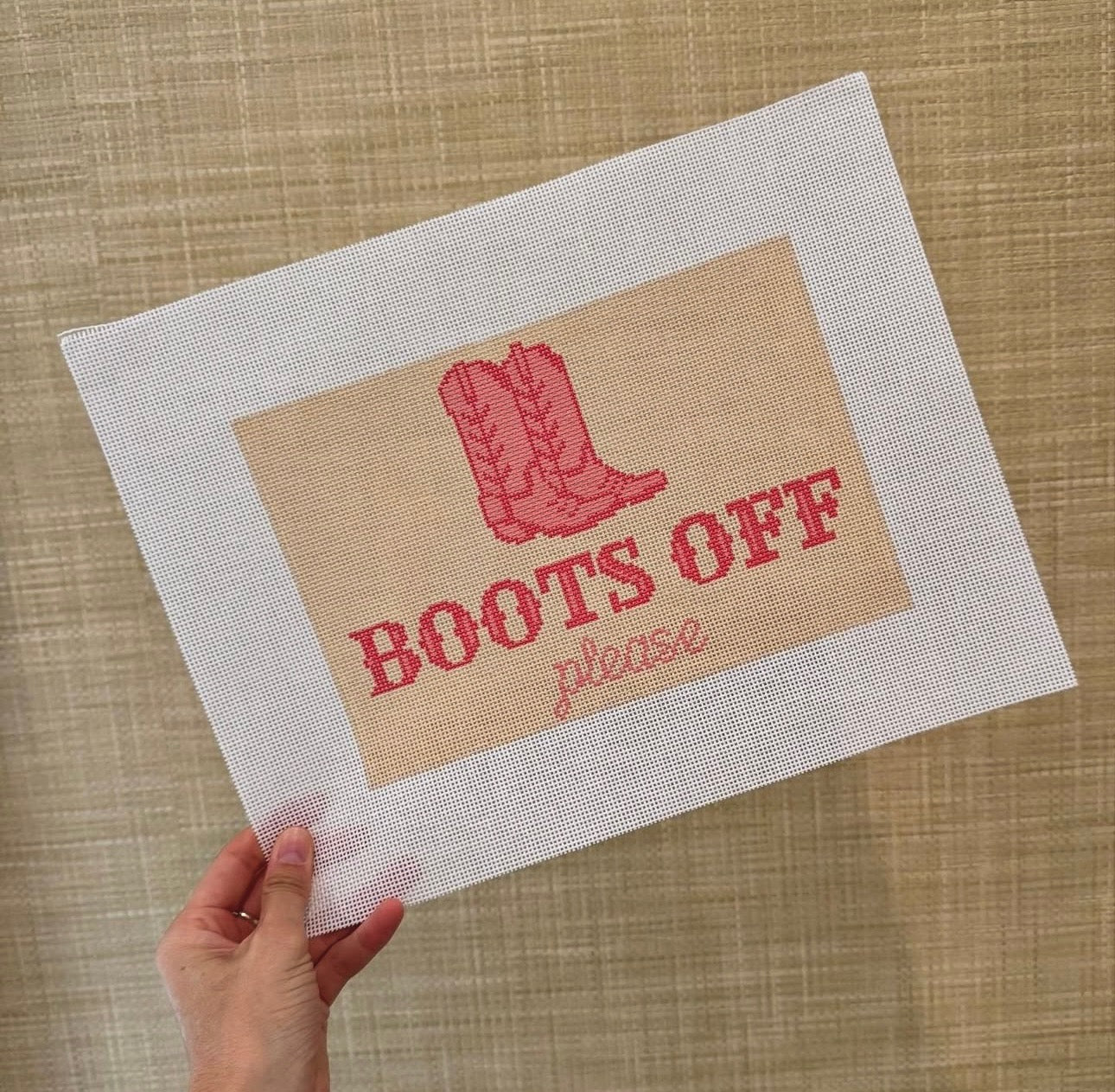 Boots Off Please Canvas