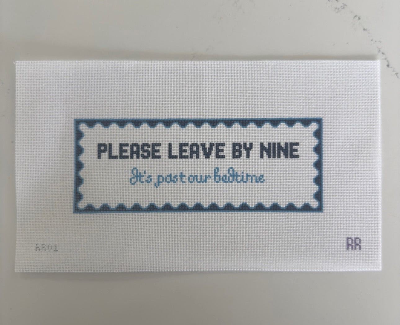 Please Leave by Nine (Blue) Canvas