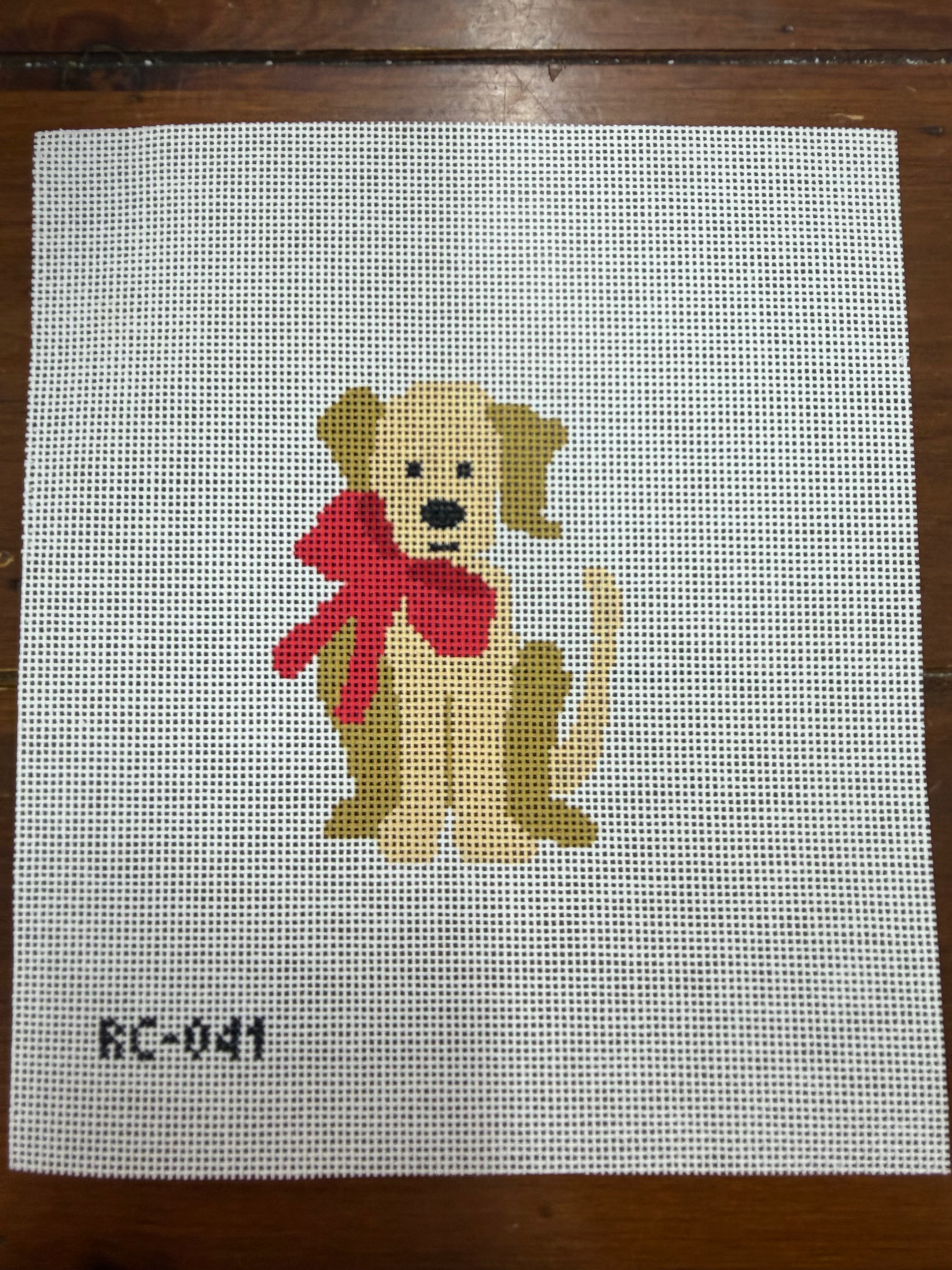 Dog with Bow Canvas