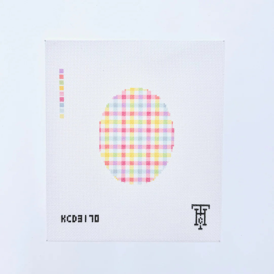 Checkered Easter Egg Printed Canvas
