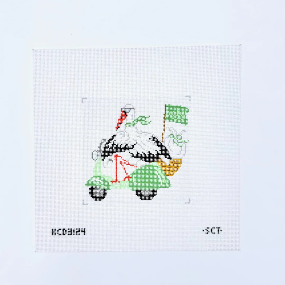 Special Delivery Stork – Neutral Baby Canvas