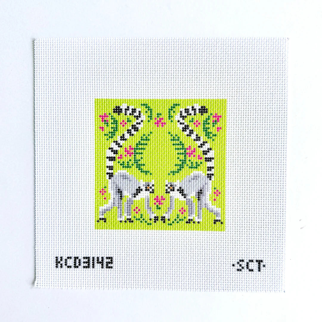 Tropical Lemur Printed Canvas