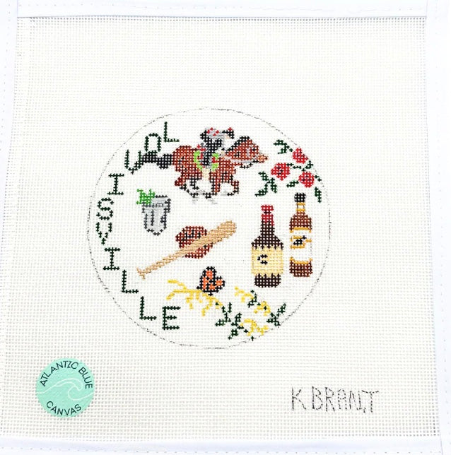 Louisville Travel Round Canvas