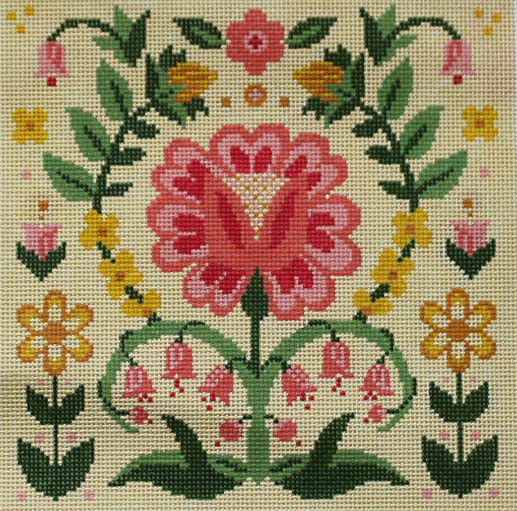 Folk Rose Canvas