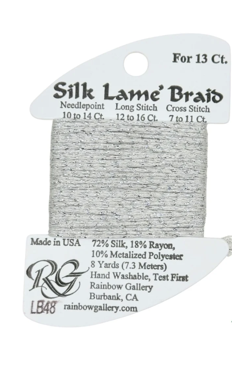 Silk Lamé Braid LB48 Silver