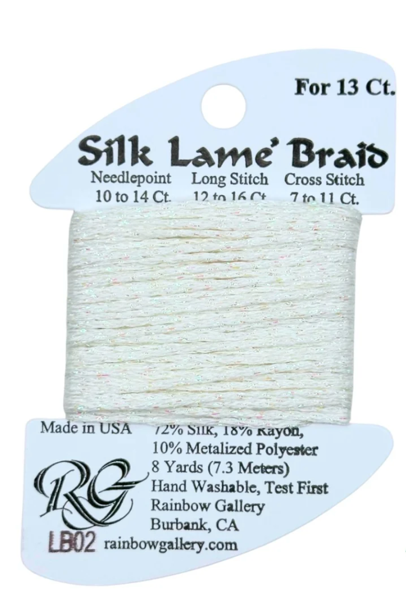 Silk Lamé Braid LB02 White