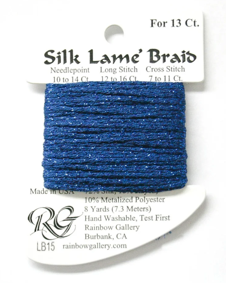 Silk Lamé Braid LB15 Dark Blue