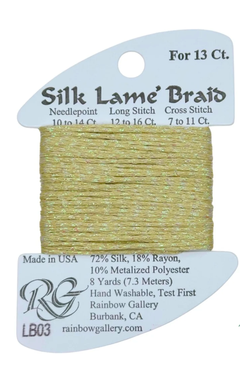Silk Lamé Braid LB03 Ecru