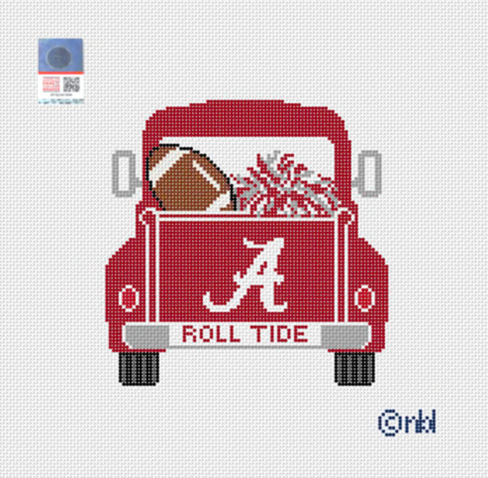 Alabama Crimson Tide Vintage Truck Canvas