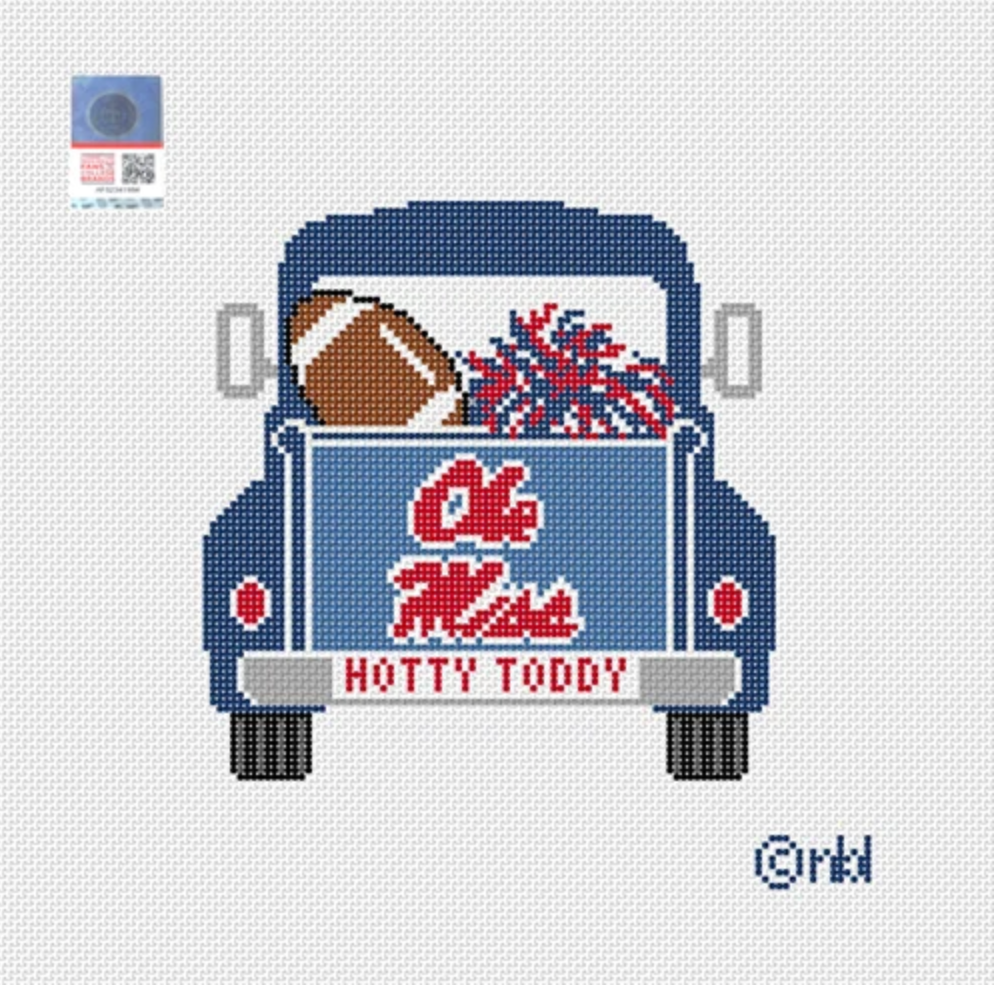 Ole Miss Rebels Vintage Truck Canvas